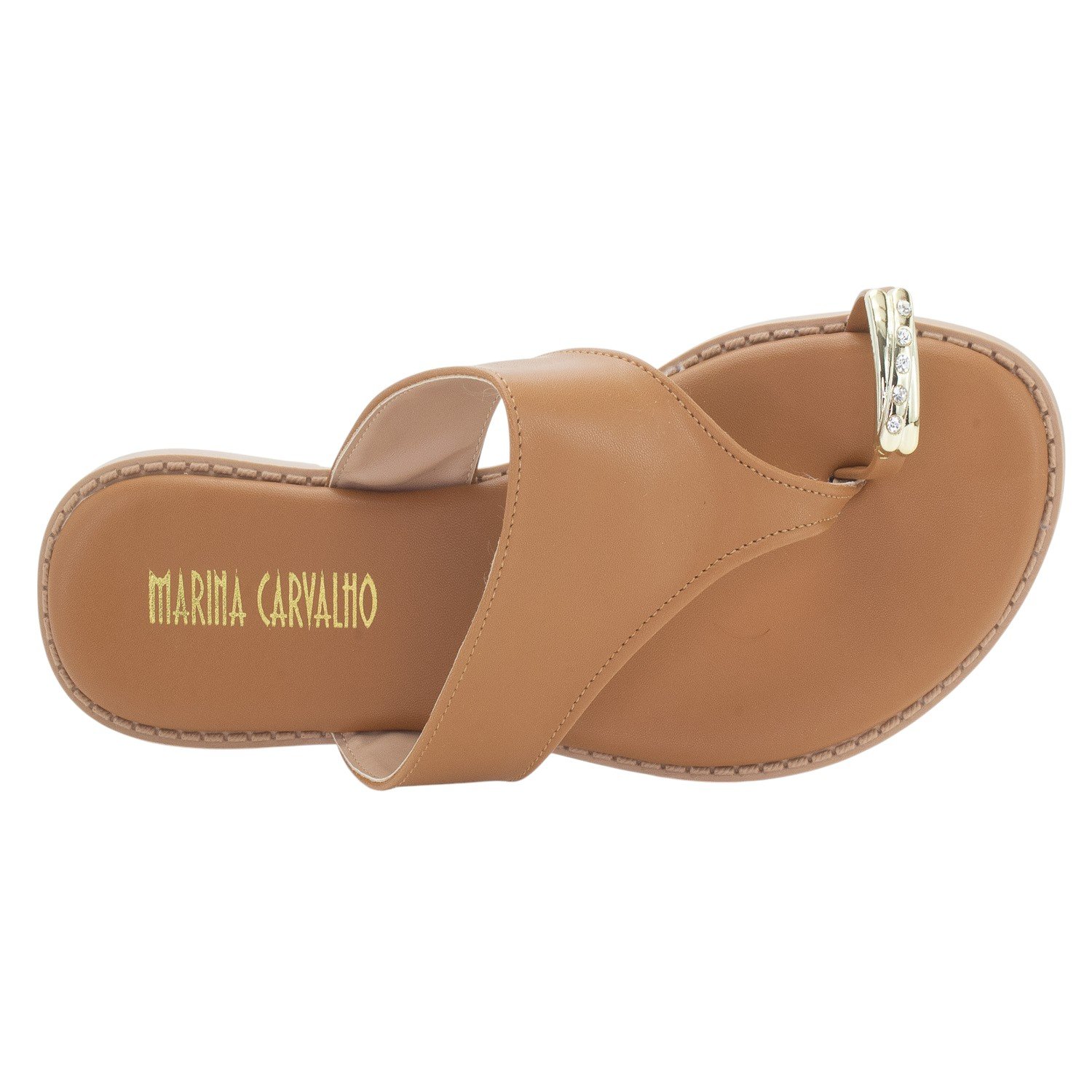 Rasteira Feminina Marina Carvalho 1718 - Marrom Bege 5