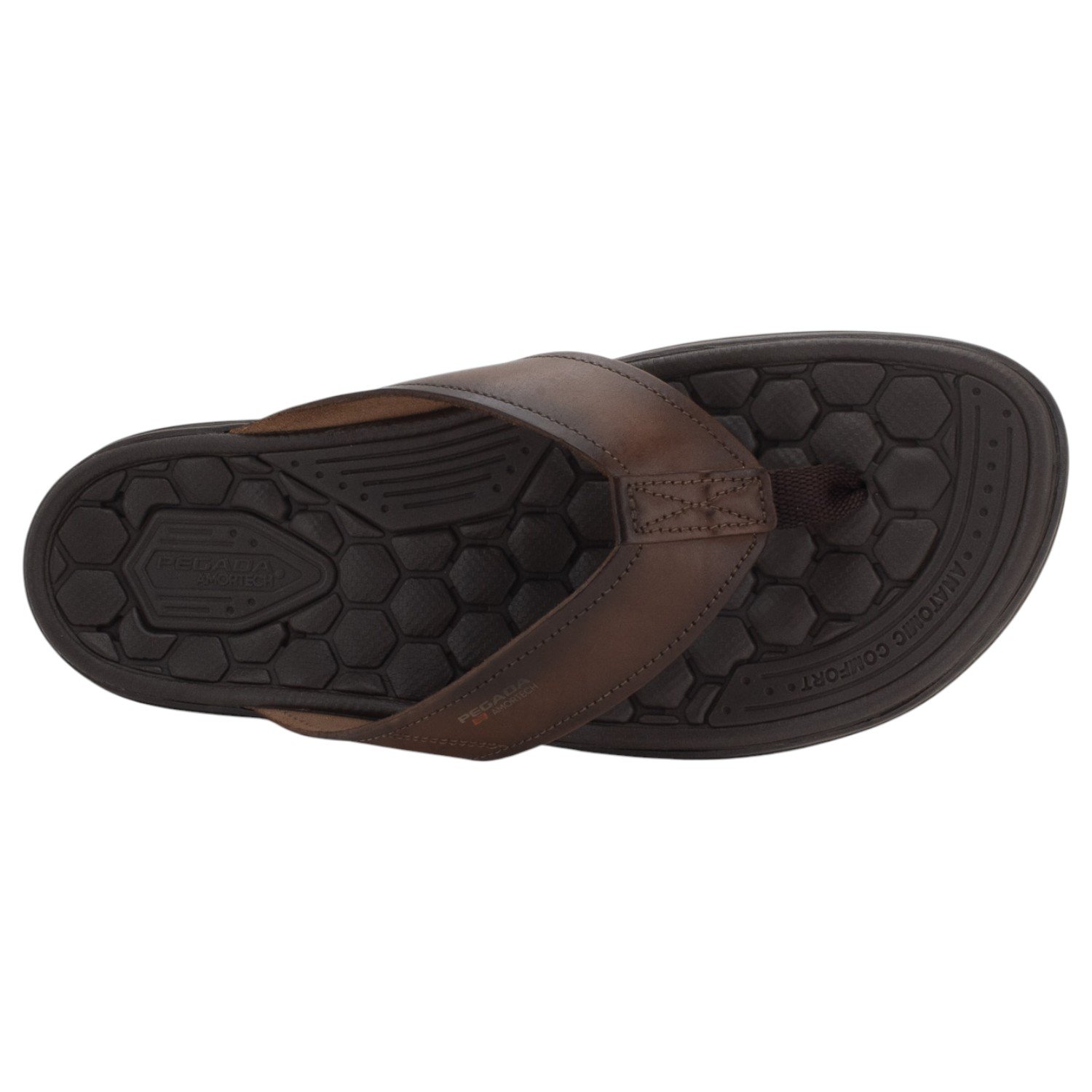 Chinelo Masculino Pegada 533301-01 - Marrom Marrom 5