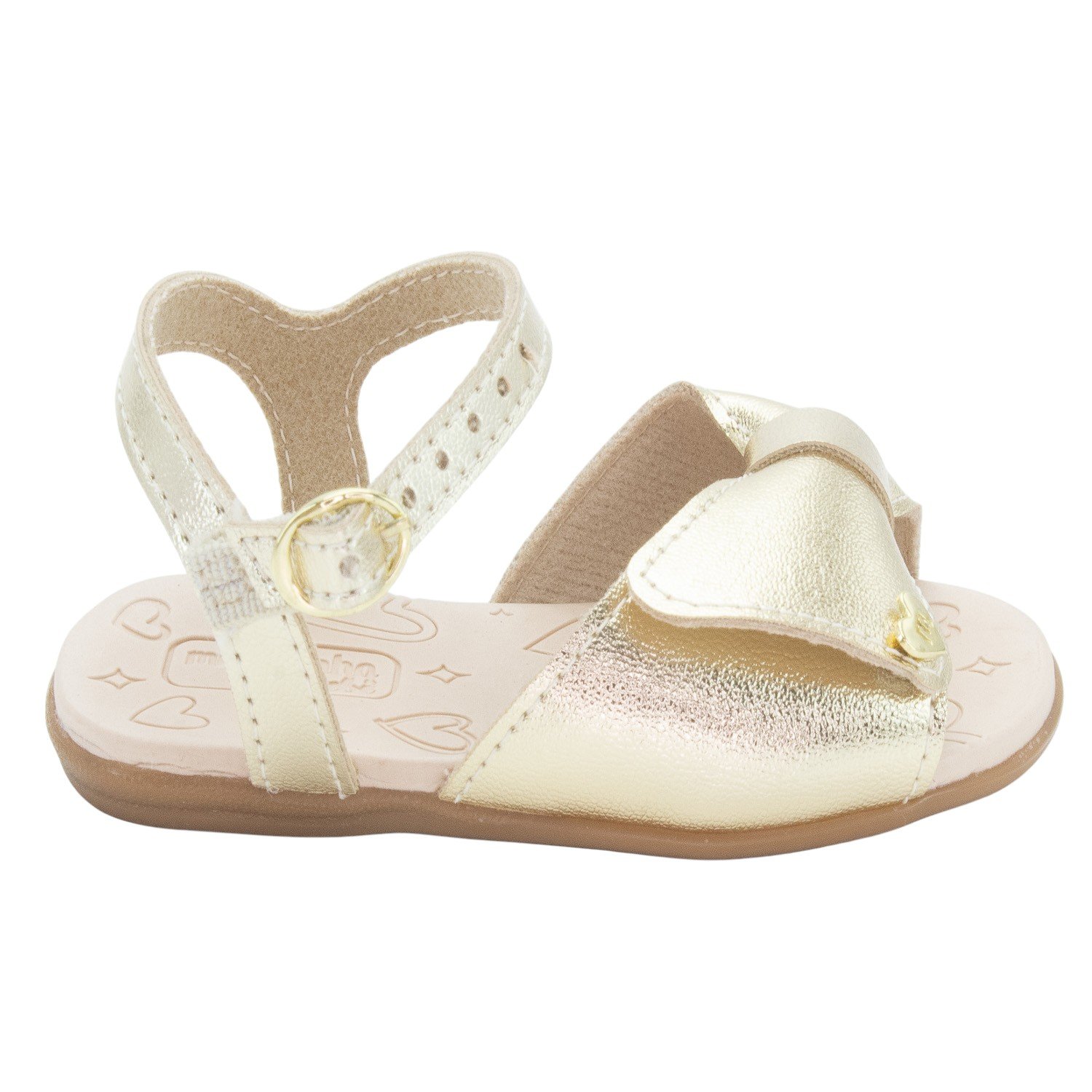 Sandália Infantil Menina Molekinha 2743.103 - Dourado
