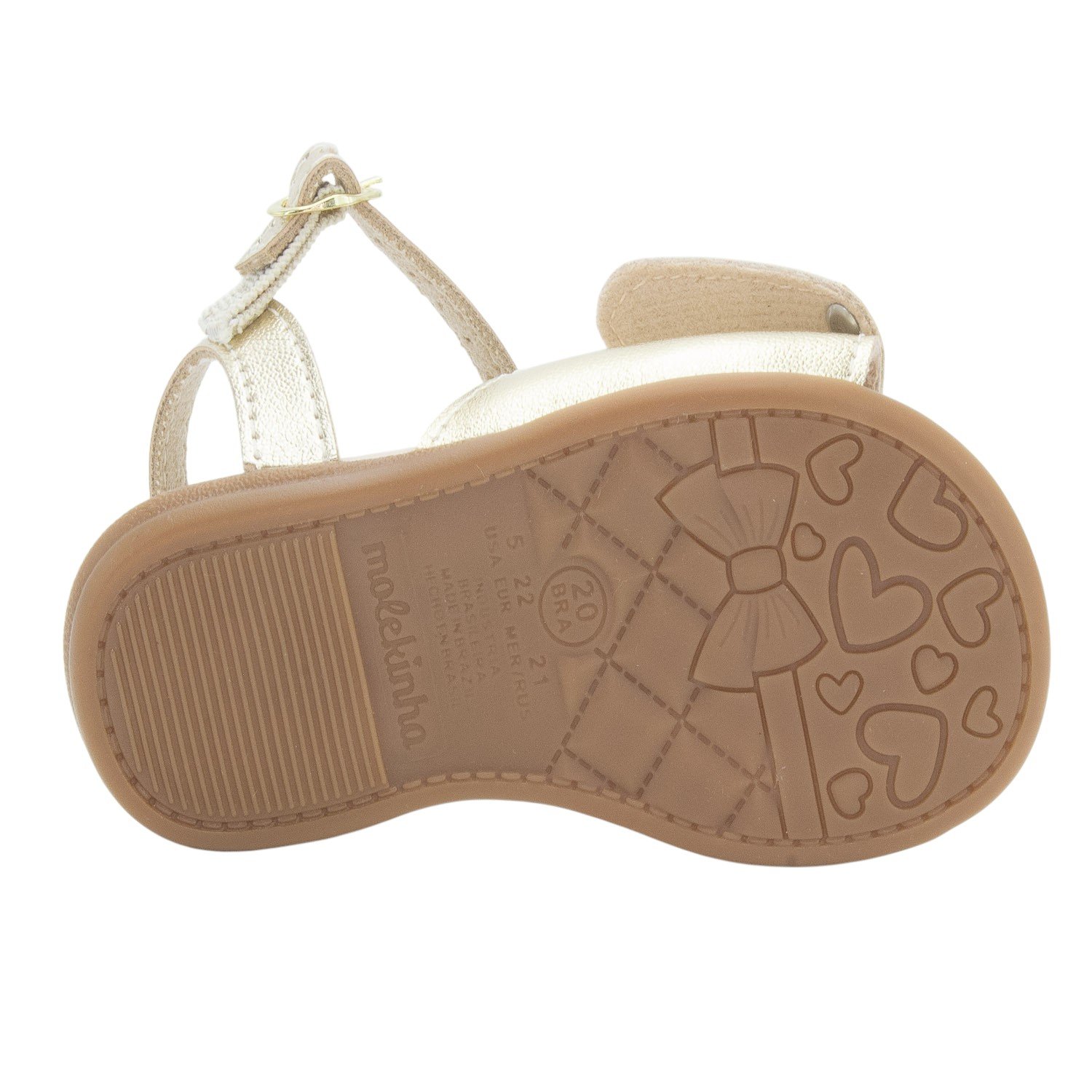 Sandália Infantil Menina Molekinha 2743.103 - Dourado Dourado 4