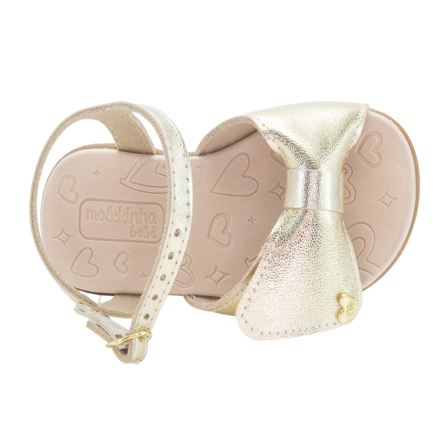 Sandália Infantil Menina Molekinha 2743.103 - Dourado Dourado 5