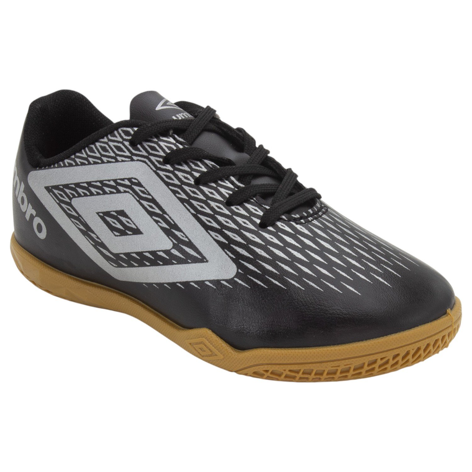 Chuteira Futsal Infantil Menino Umbro X-Diamond JR - Preto Preto 2