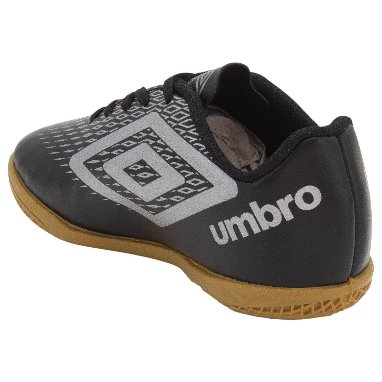 Chuteira Futsal Infantil Menino Umbro X-Diamond JR - Preto Preto 3