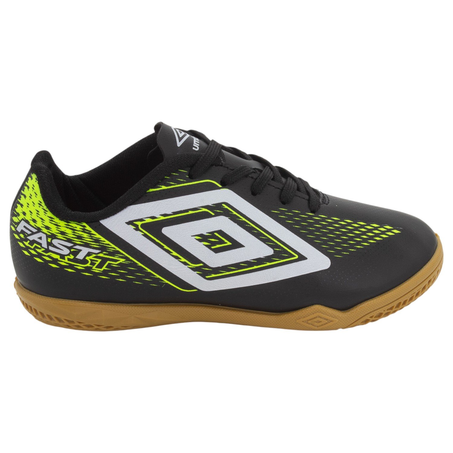 Chuteira Futsal Infantil Menino Umbro Fast II JR - Preto