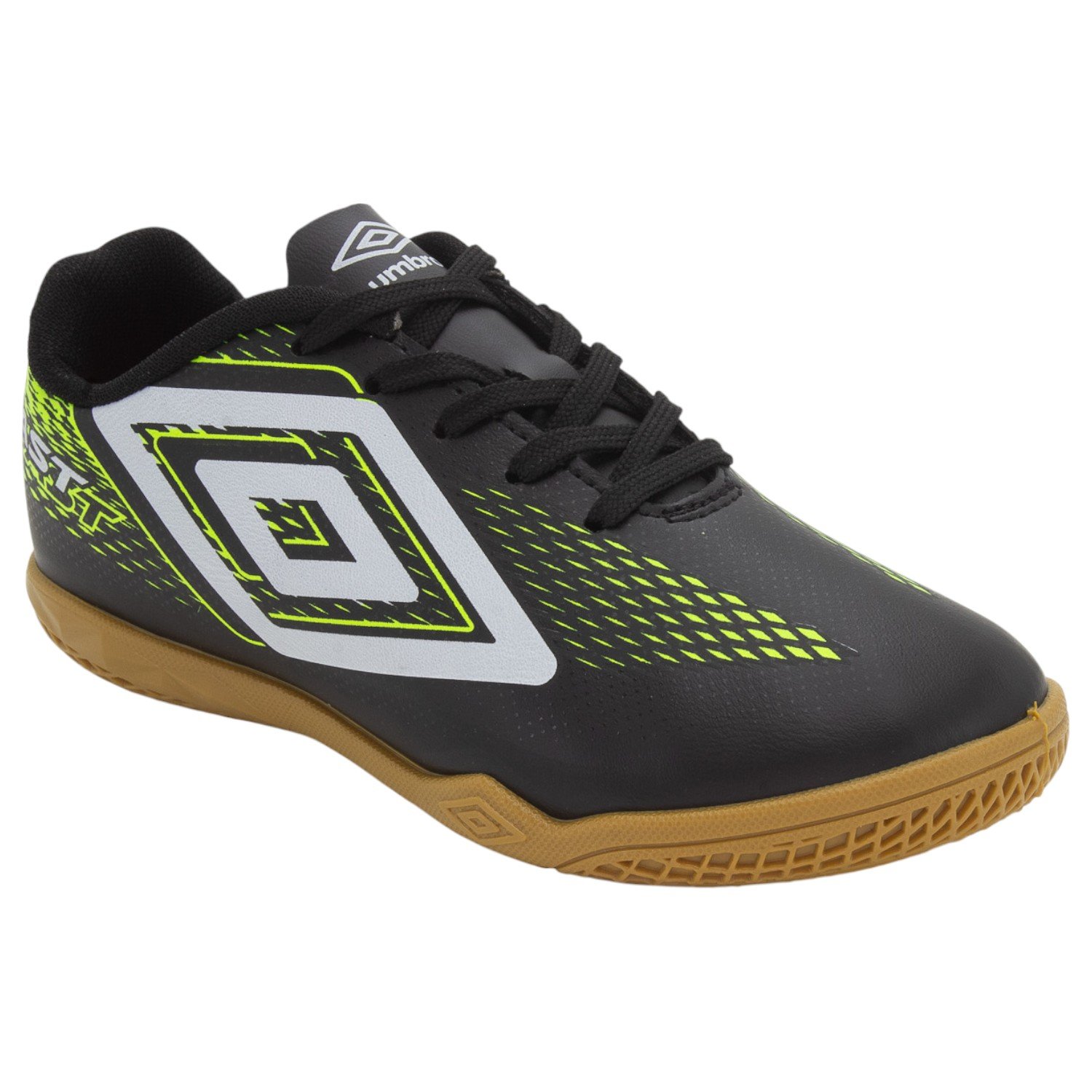 Chuteira Futsal Infantil Menino Umbro Fast II JR - Preto Preto 2