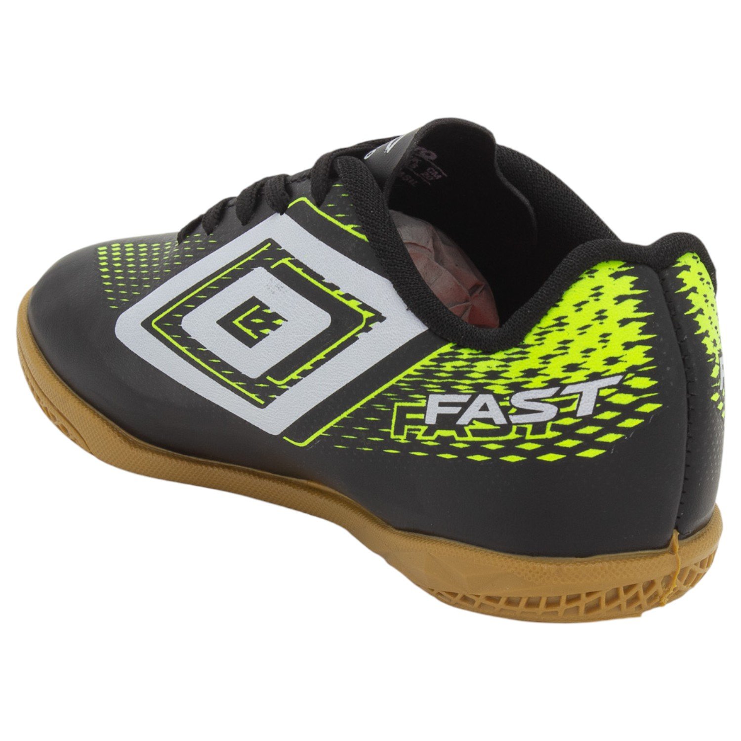 Chuteira Futsal Infantil Menino Umbro Fast II JR - Preto Preto 3