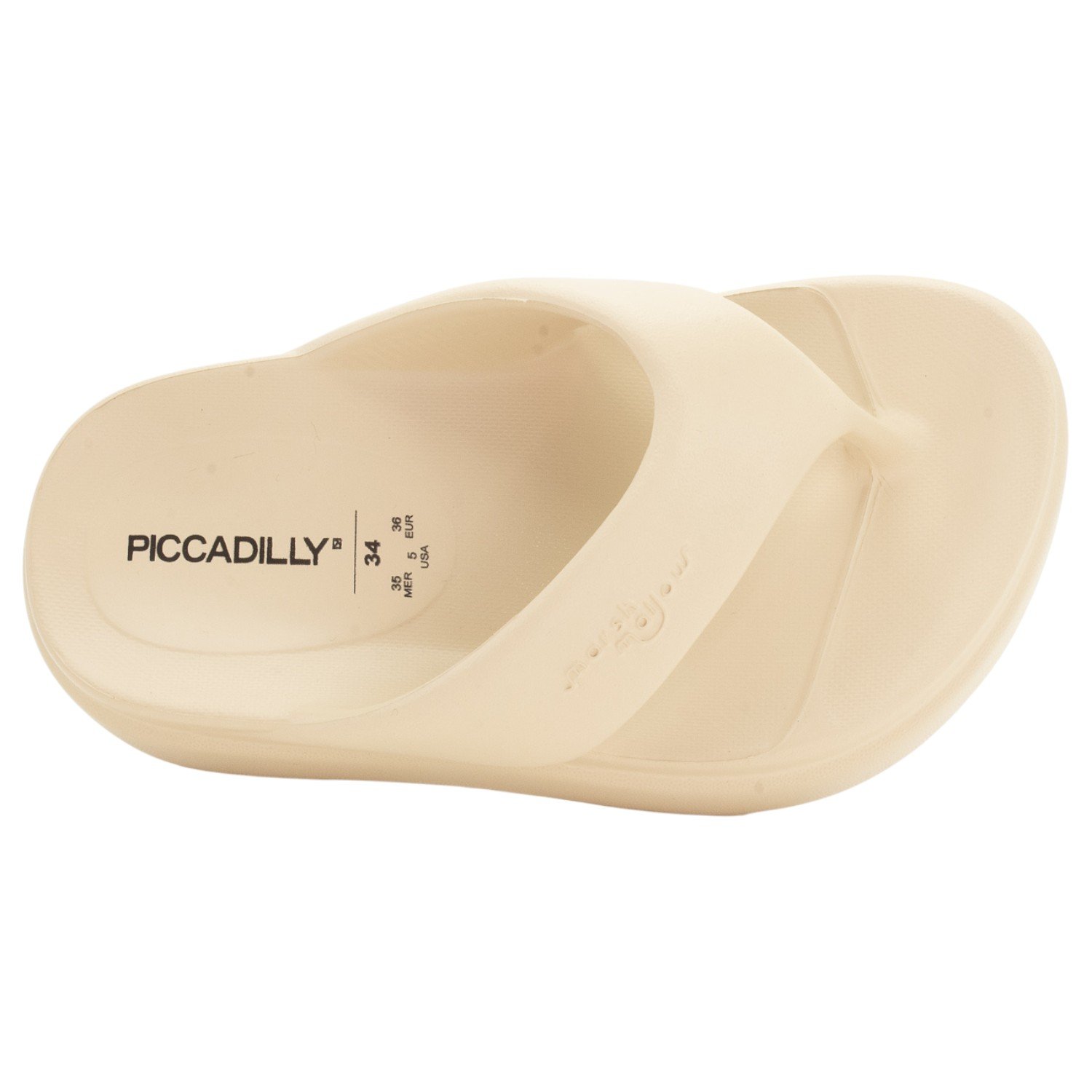 Chinelo Feminino Piccadilly Marshmallow - Bege Bege 5