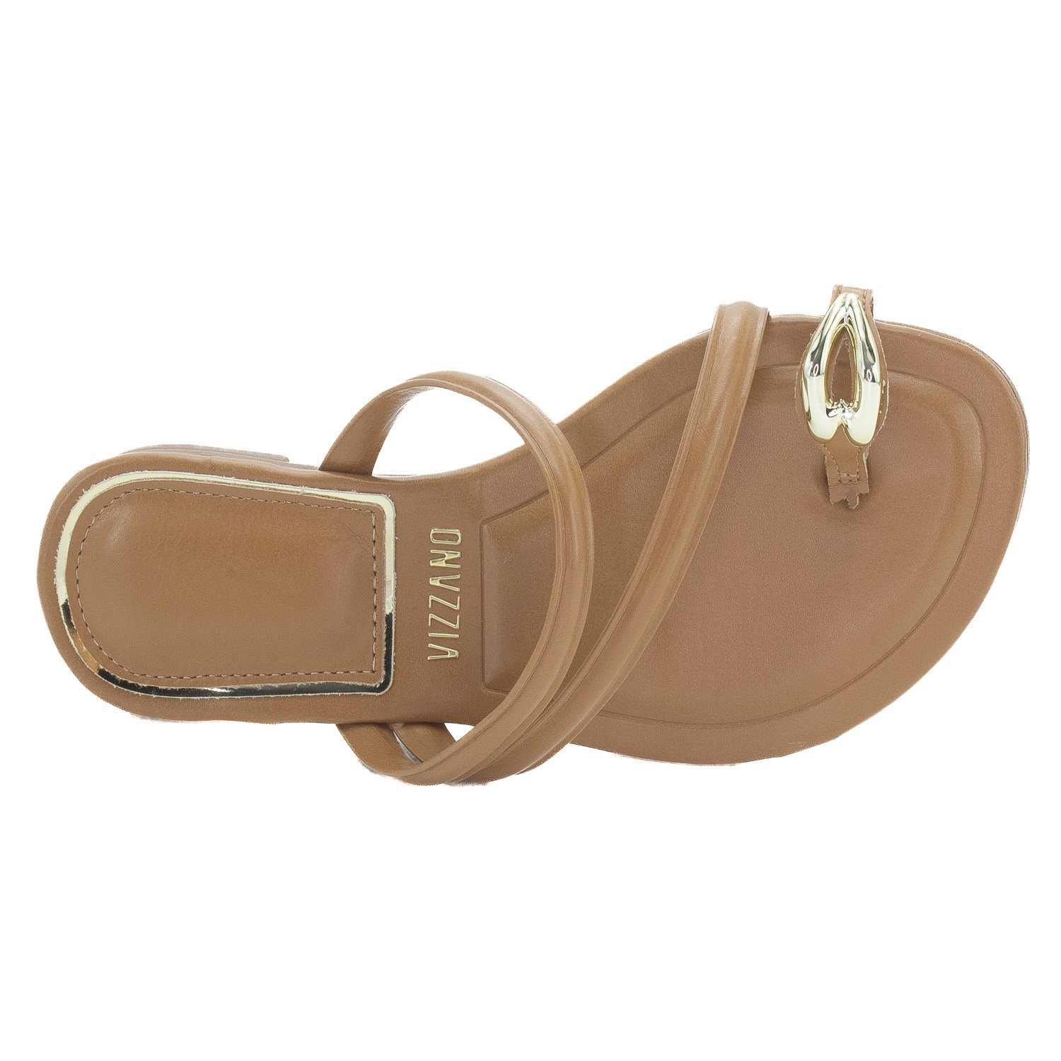 Rasteira Feminina Vizzano 6528.104 - Marrom Bege 5