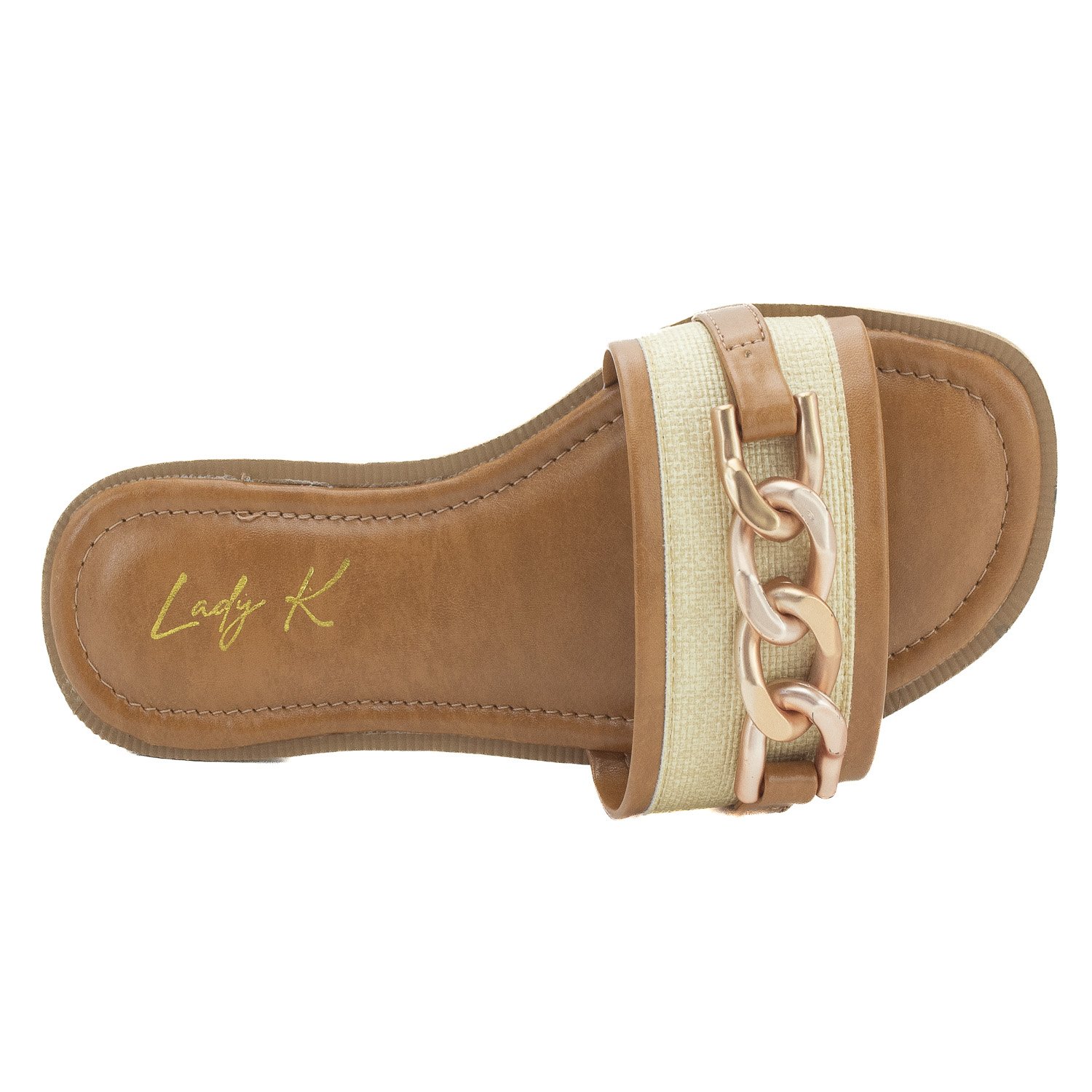 Rasteira Feminina Lady K PE2487 - Marrom Marrom 5