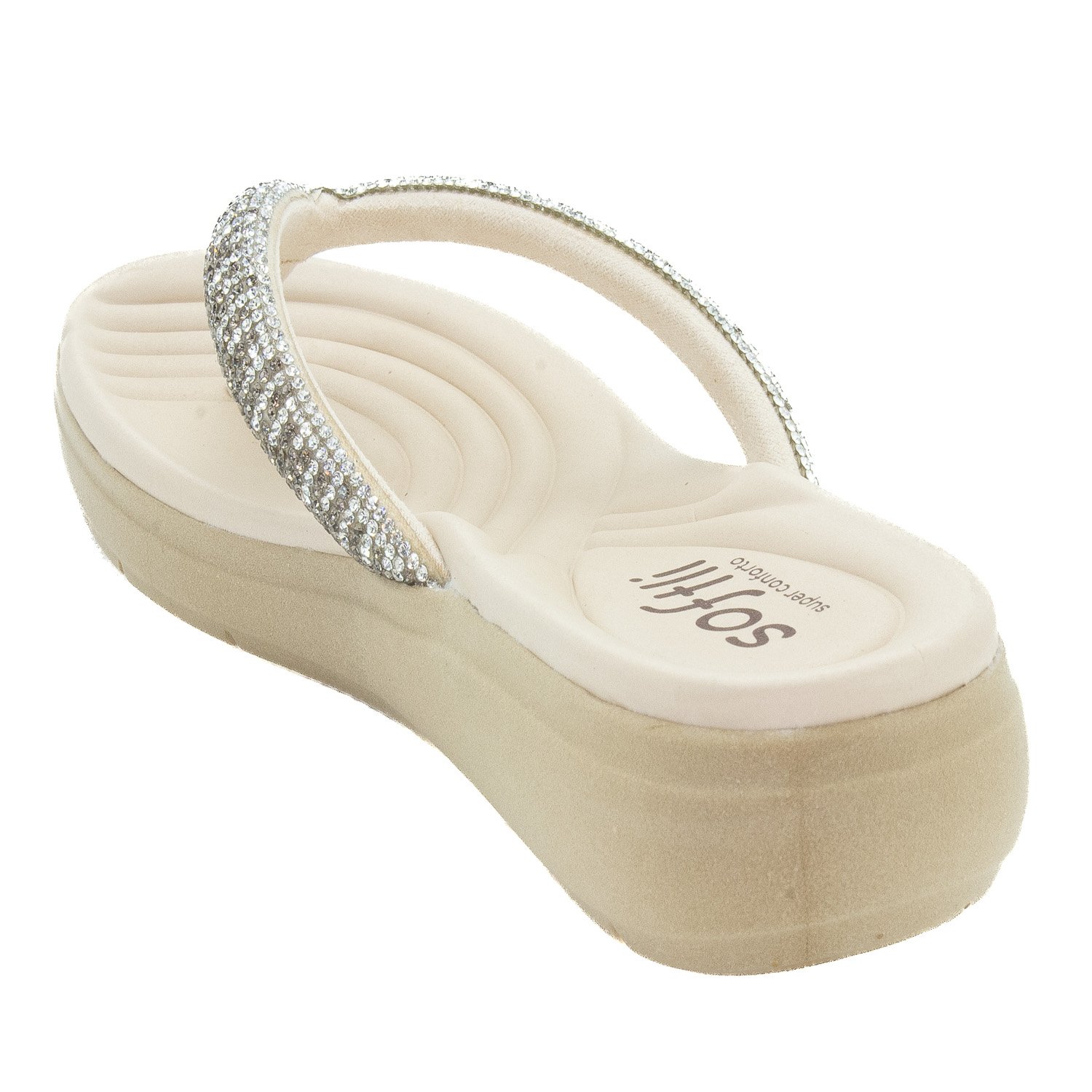 Tamanco Feminino Softli 10005.10259 - Nude Branco 3