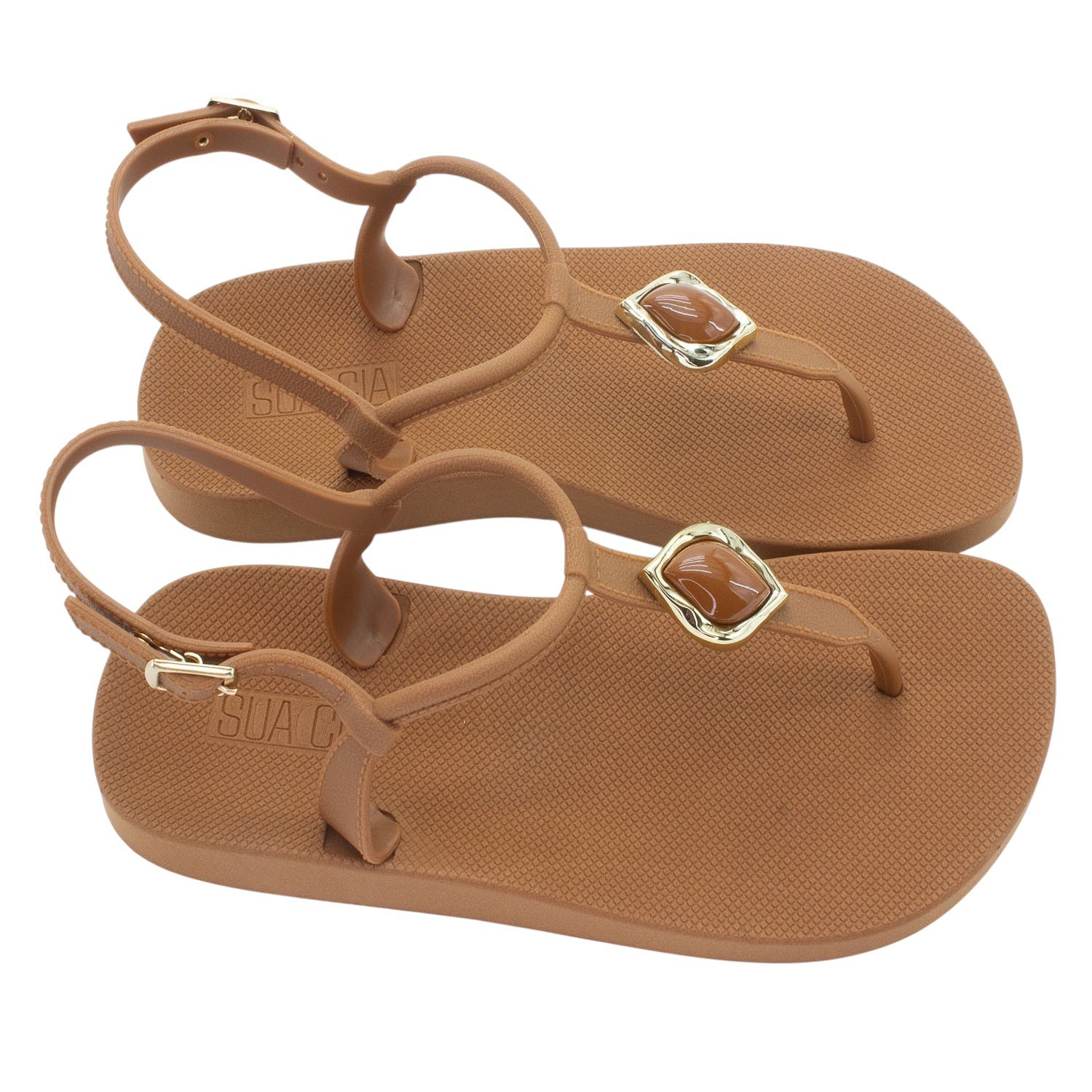 Sandália Feminina Sua Cia 8515.17030 - Marrom Marrom 2