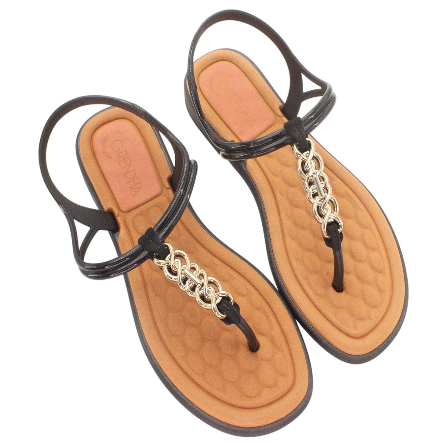 Sandália Feminina Grendha Mais Conforto Encanto - Preto