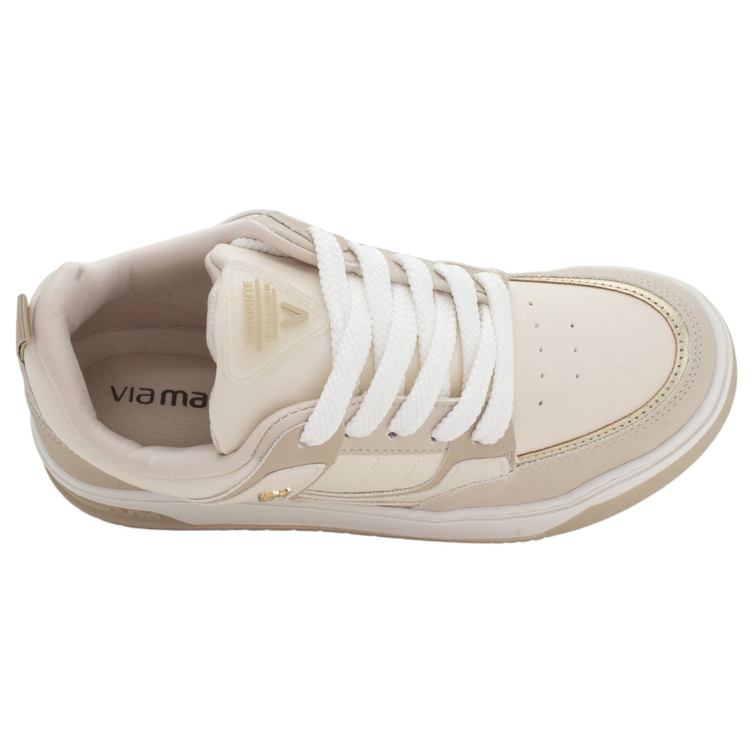 Tênis Feminino Via Marte 232-006-13 - Off White Bege 5