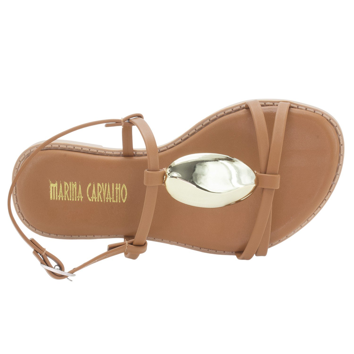 Sandália Feminina Marina Carvalho 1753 - Marrom Marrom 5