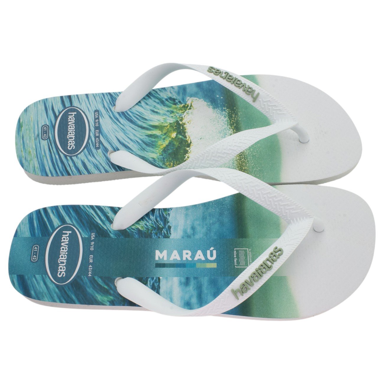 Chinelo Masculino Havaianas Top Surfer I - Branco Branco 2