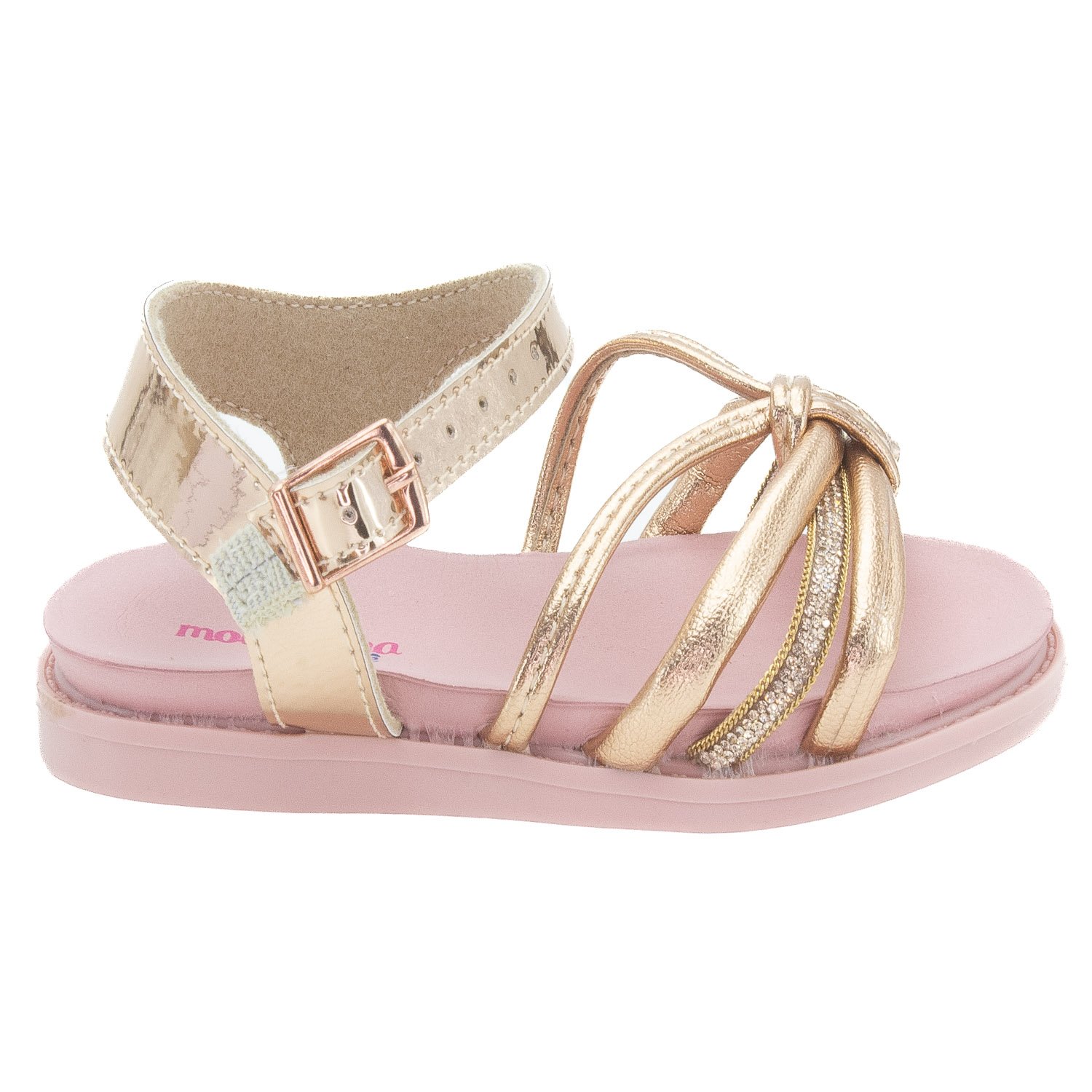 Sandália Infantil Menina Molekinha 2714.229 - Dourado