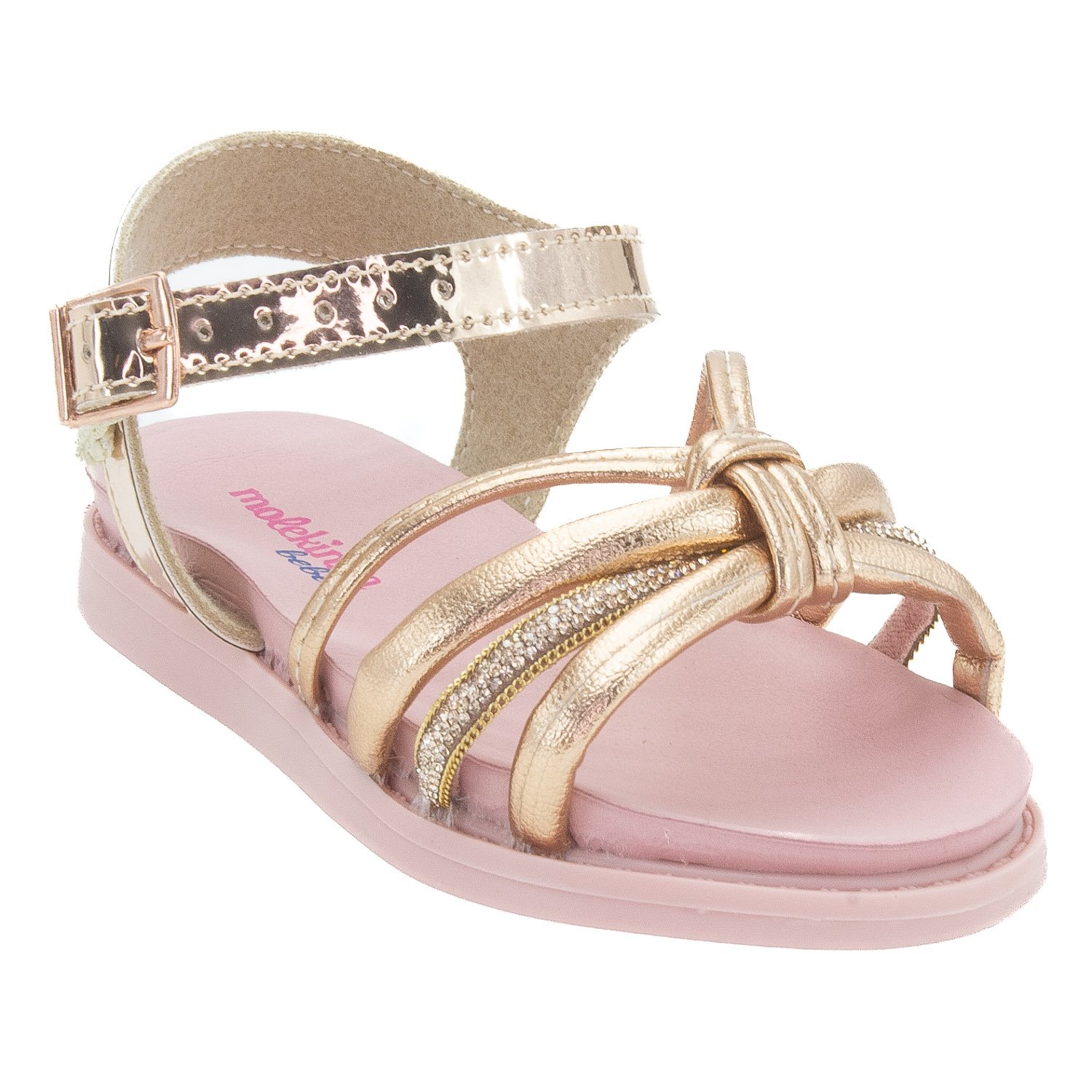 Sandália Infantil Menina Molekinha 2714.229 - Dourado Dourado 2