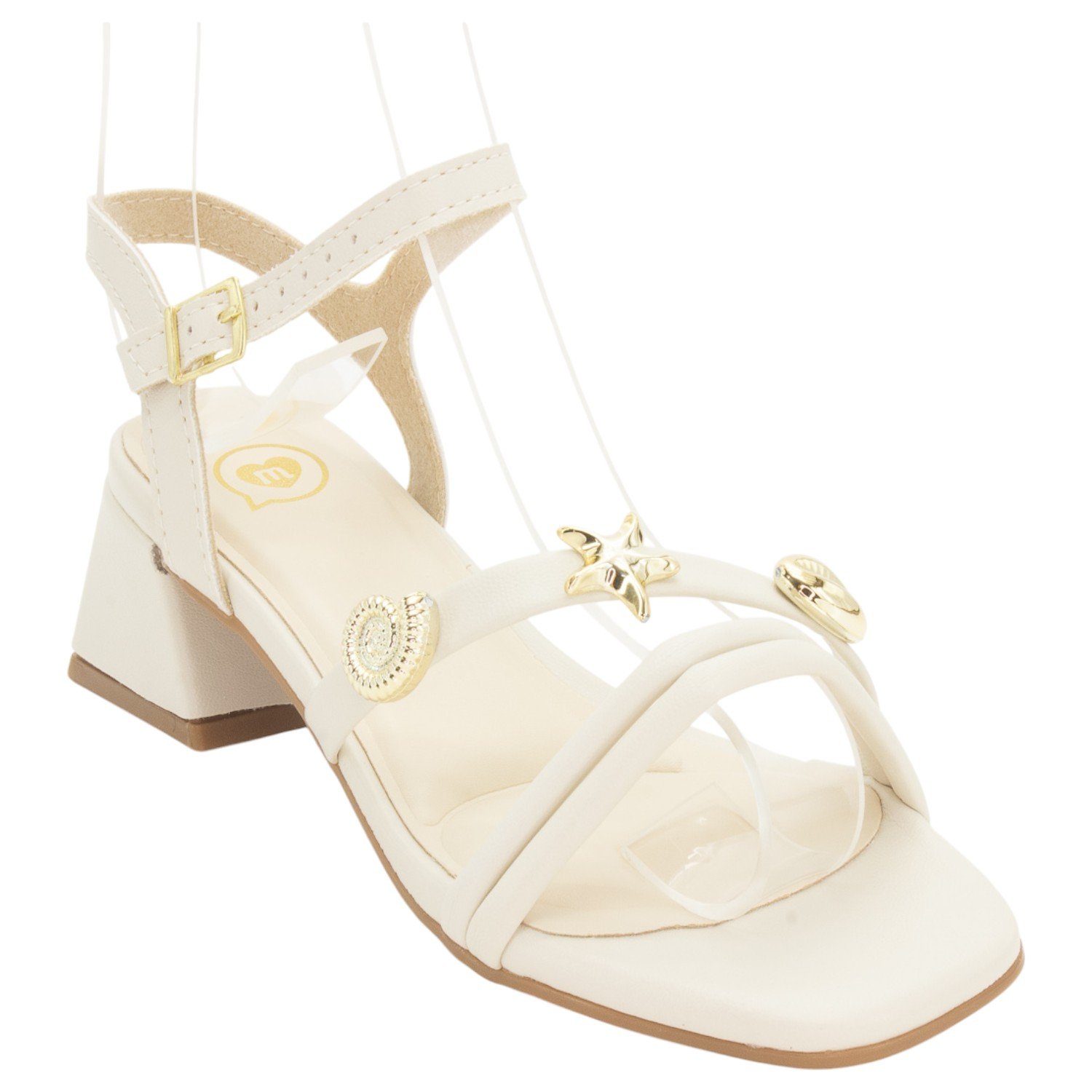 Sandália Infantil Menina Molekinha 2347.128 - Off White Branco 2