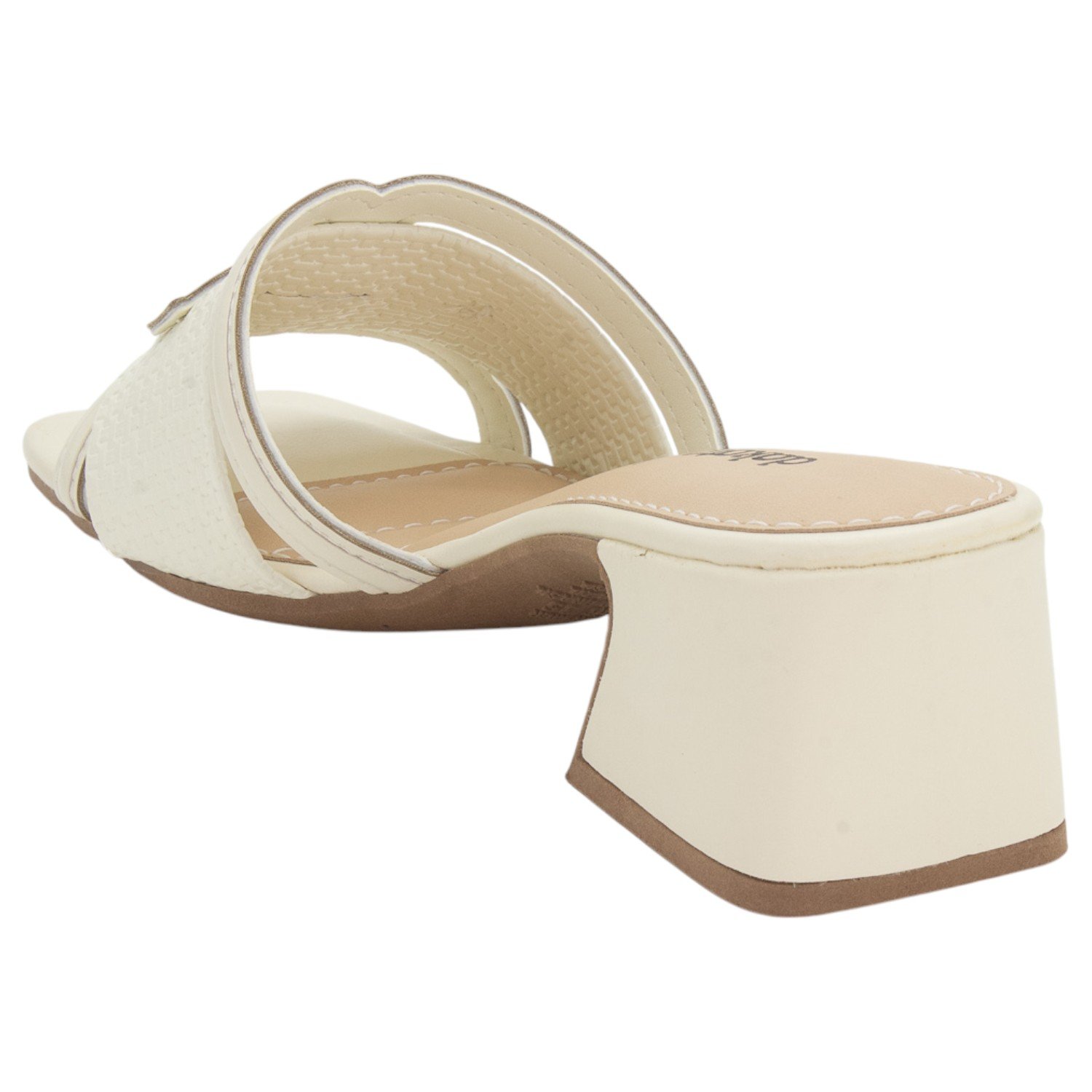 Tamanco Feminino Dakota Y9491 - Bege Claro Branco 3