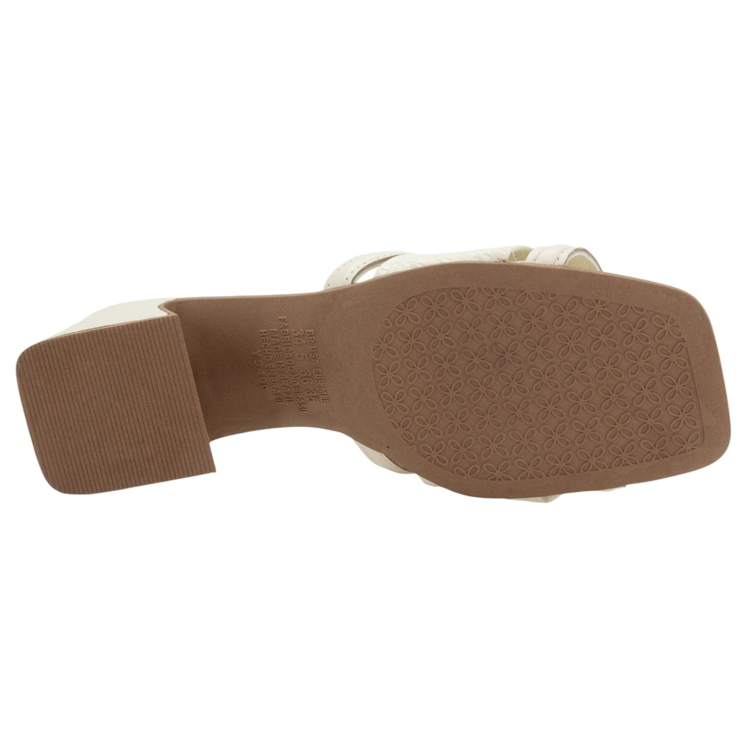 Tamanco Feminino Dakota Y9491 - Bege Claro Branco 4