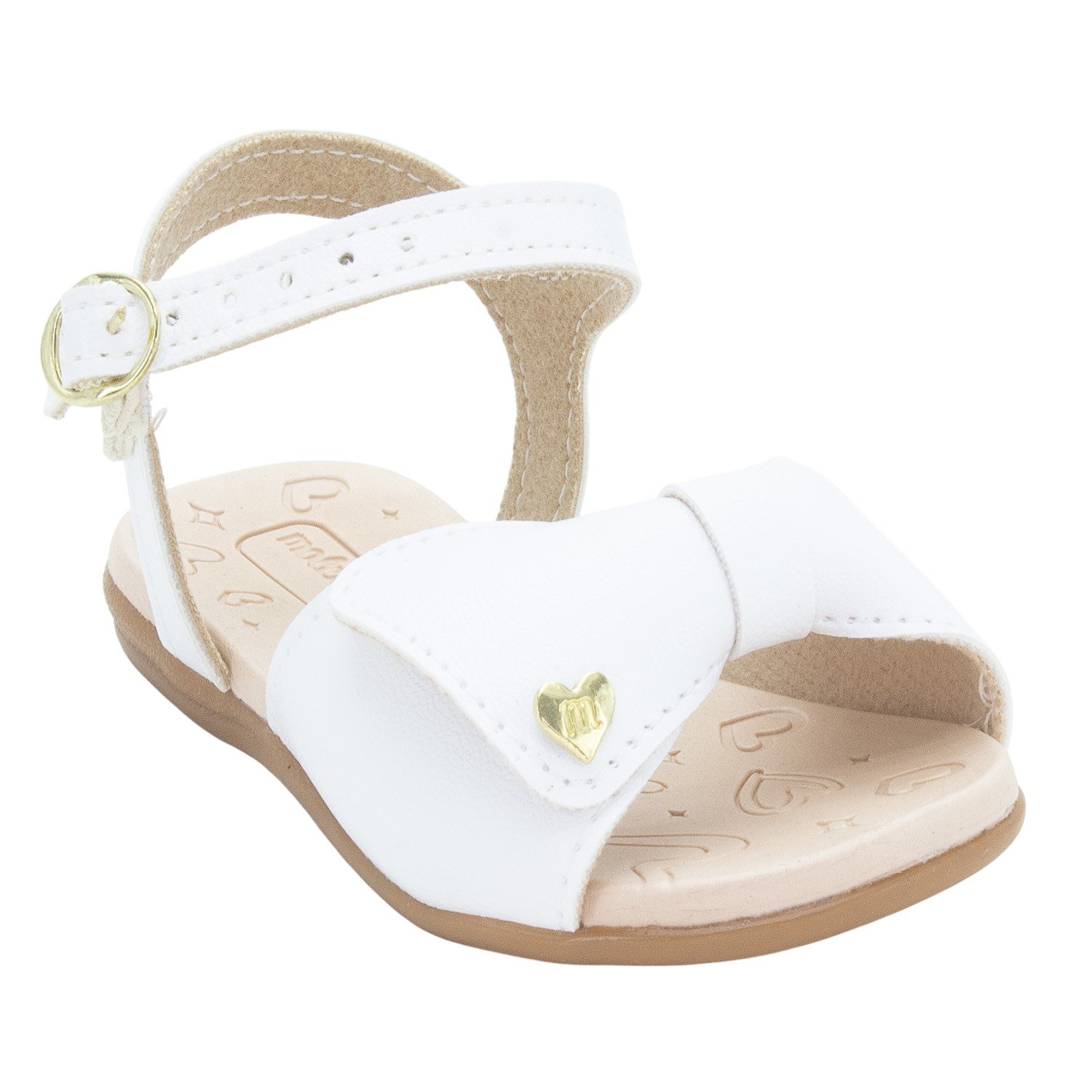Sandália Infantil Menina Molekinha 2743.103 - Branco Branco 2