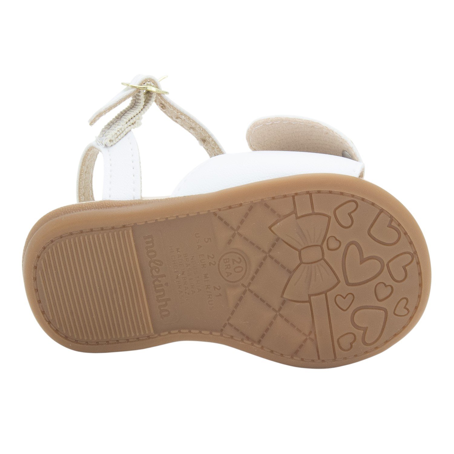 Sandália Infantil Menina Molekinha 2743.103 - Branco Branco 4