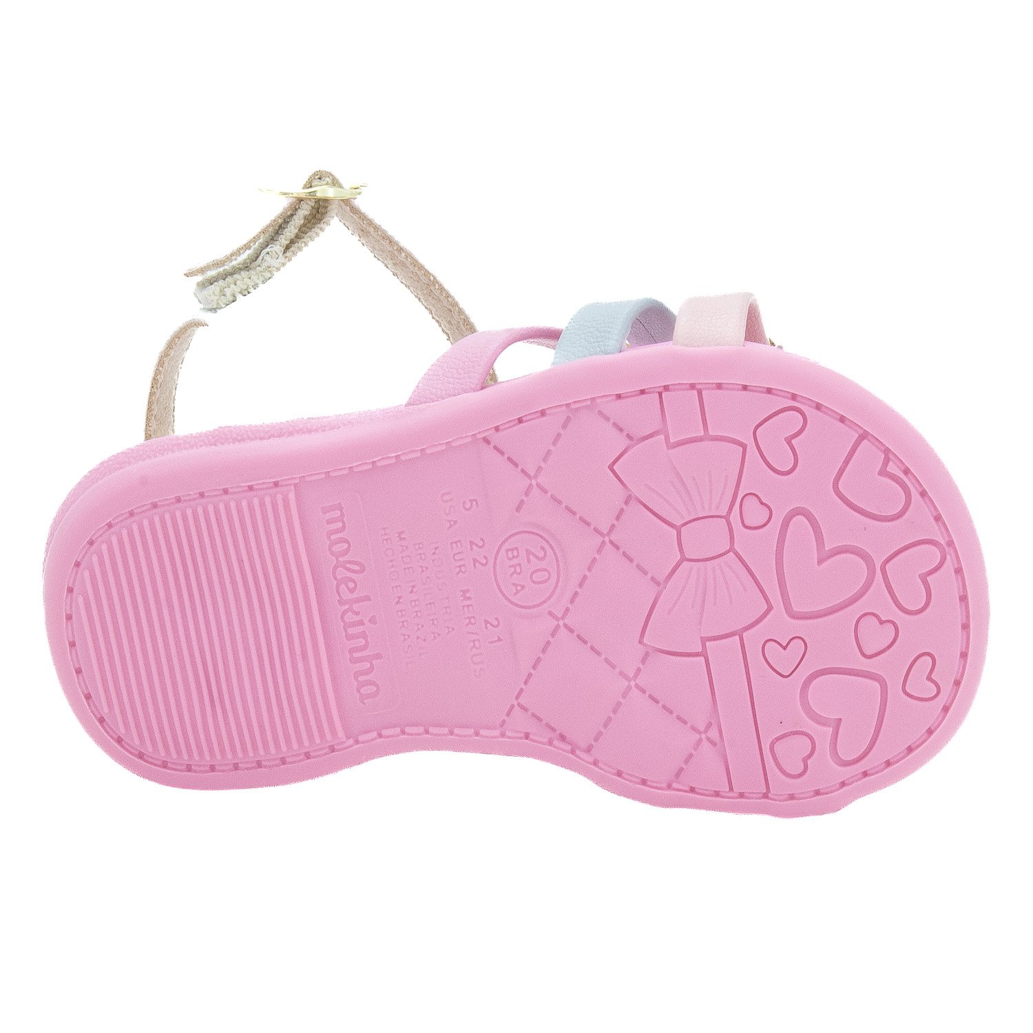 Sandália Infantil Menina Molekinha 2743.102 - Rosa Rosa 4