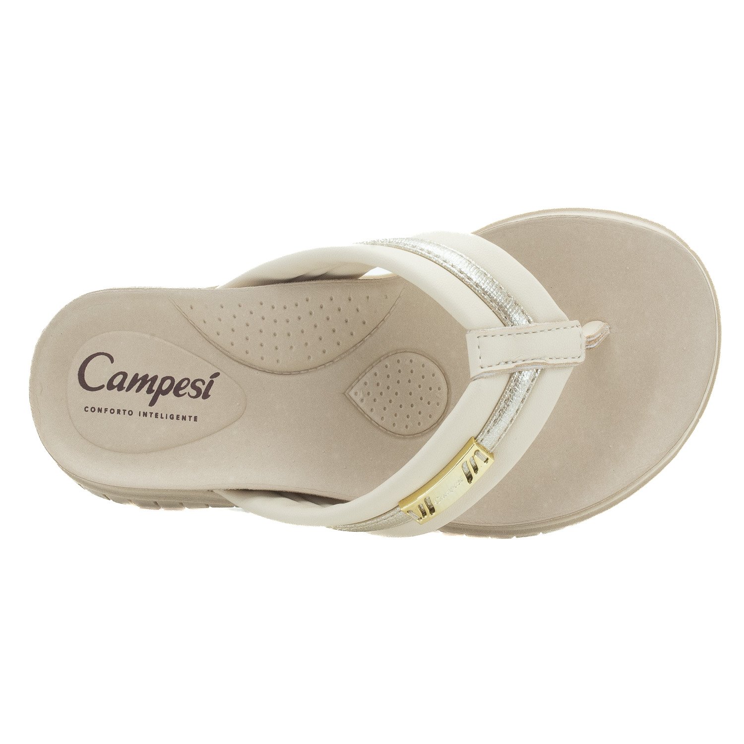 Chinelo Feminino Campesí CE242 - Off White Branco 5