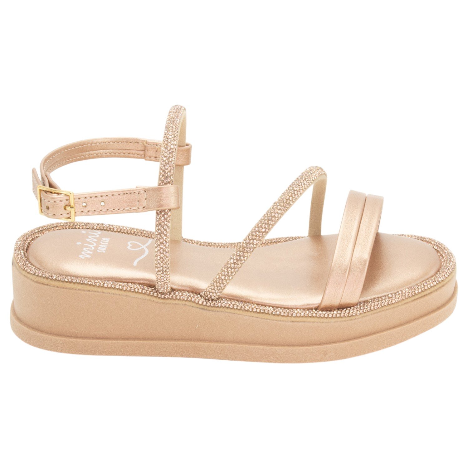 Sandália Infantil Menina Mini Sua Cia 9190.52146 - Cobre