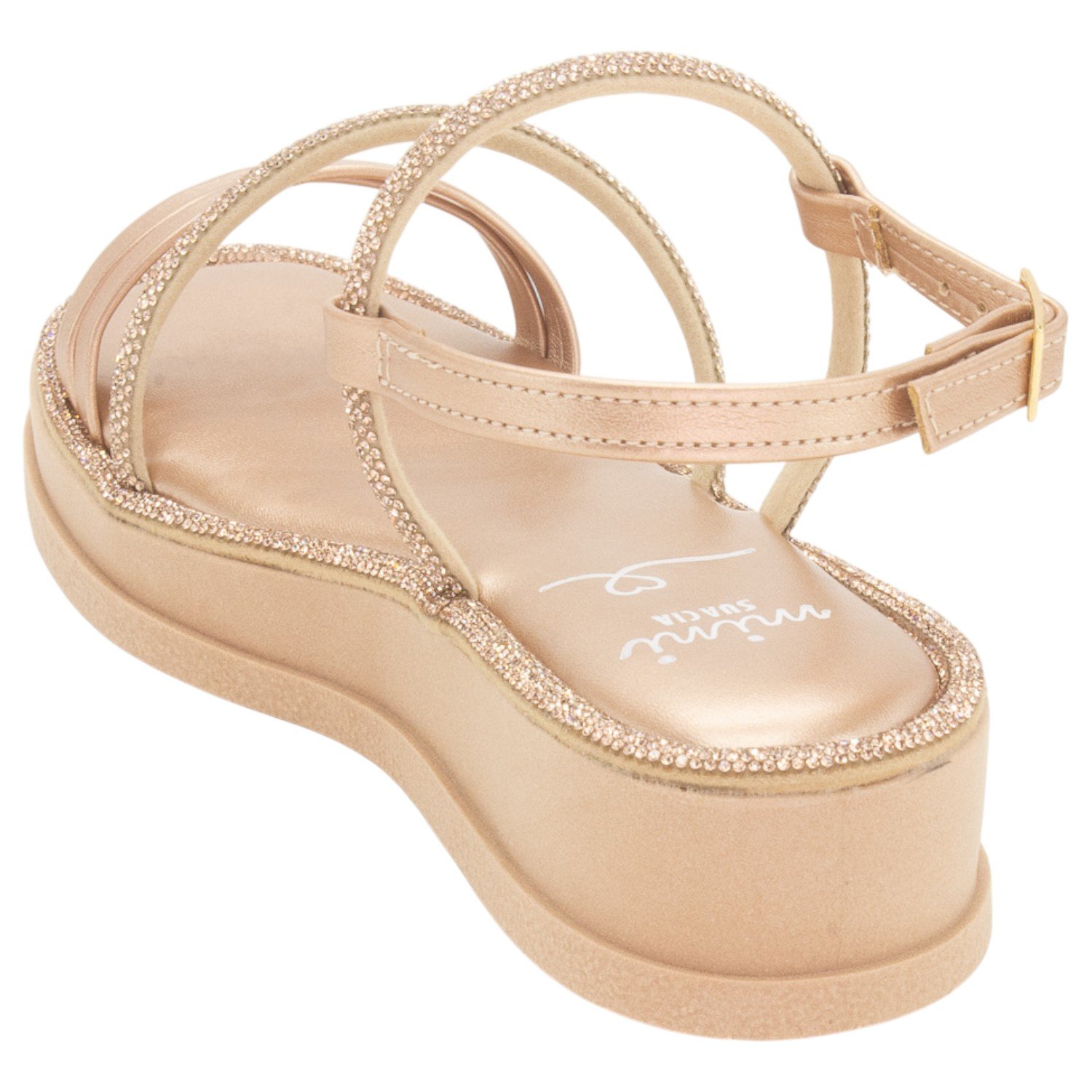 Sandália Infantil Menina Mini Sua Cia 9190.52146 - Cobre Champagne 3
