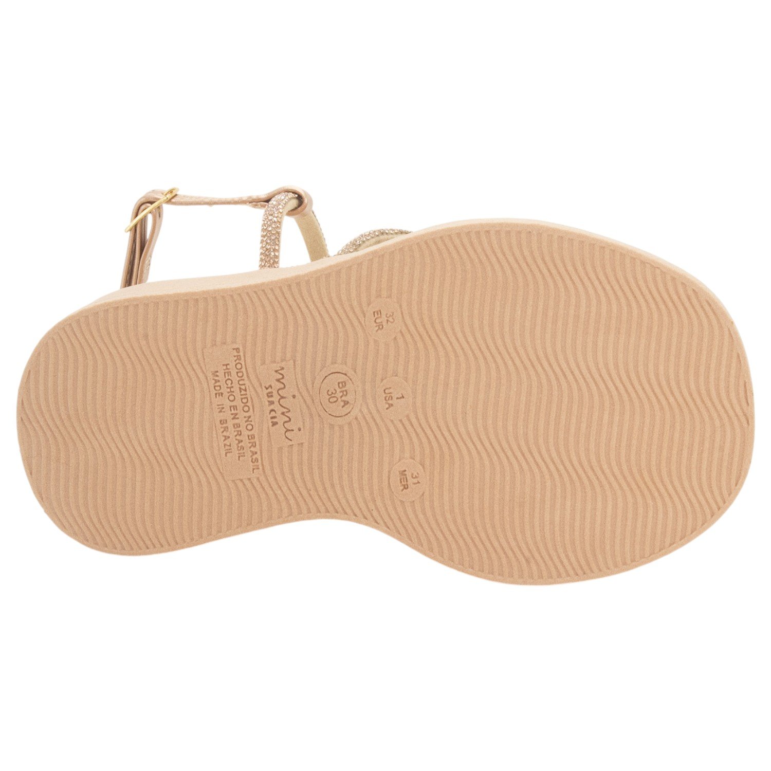 Sandália Infantil Menina Mini Sua Cia 9190.52146 - Cobre Champagne 4