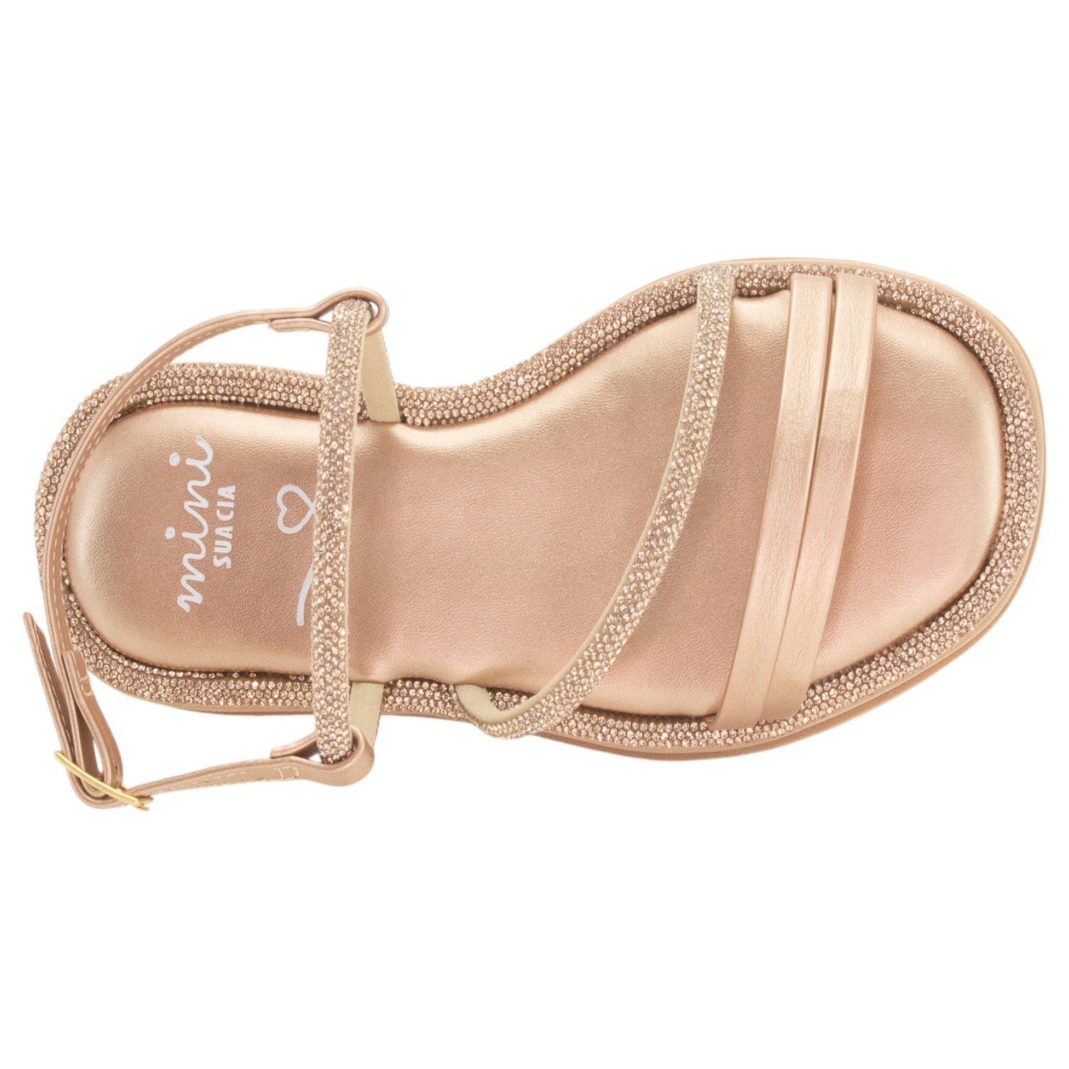 Sandália Infantil Menina Mini Sua Cia 9190.52146 - Cobre Champagne 5