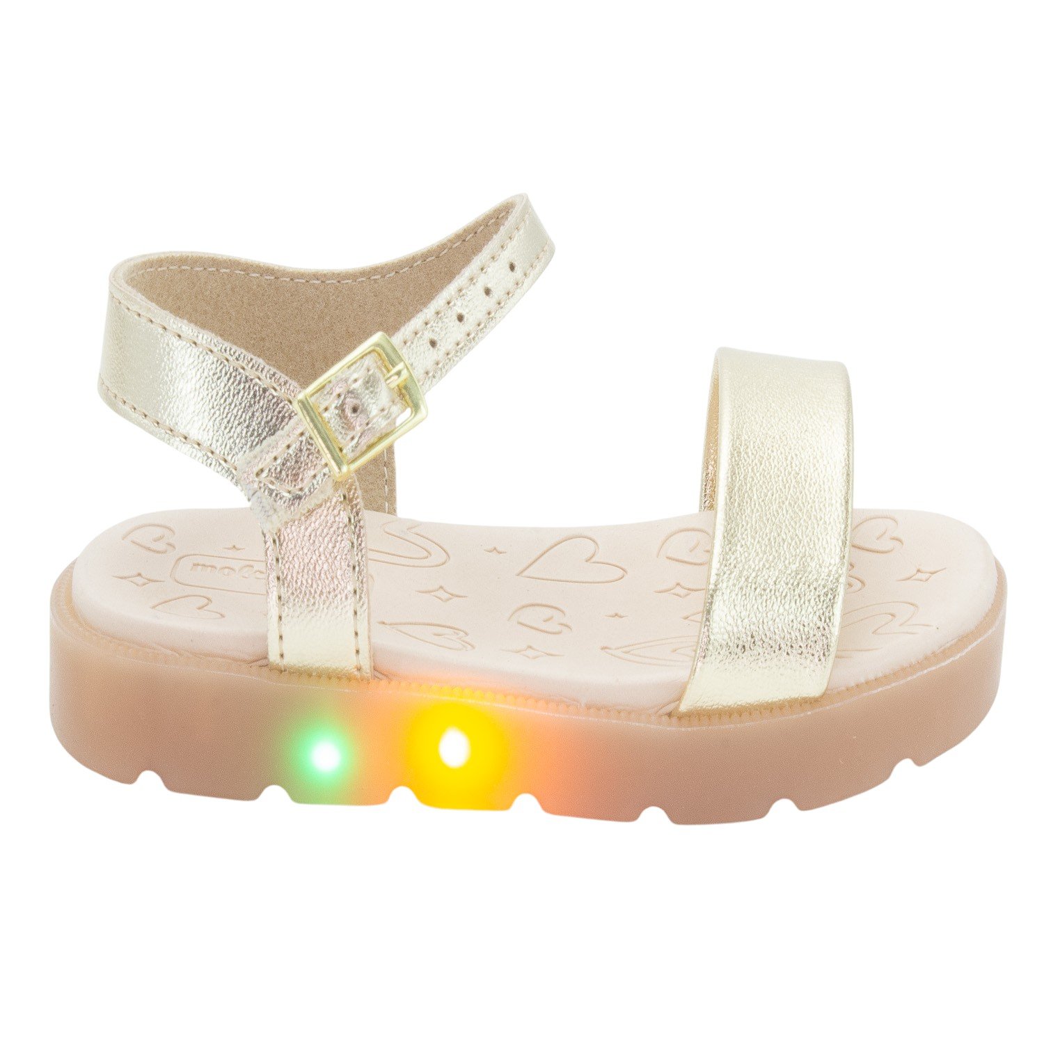 Sandália Infantil Menina Molekinha 2741.200 - Dourado