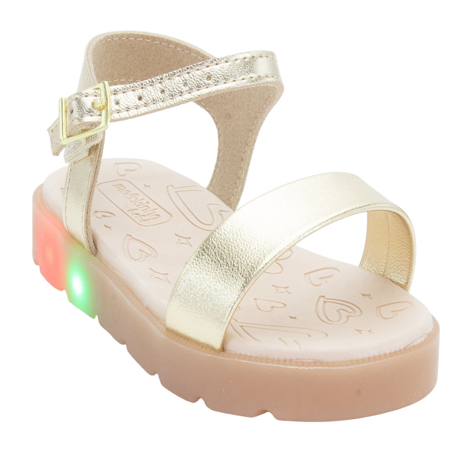 Sandália Infantil Menina Molekinha 2741.200 - Dourado Dourado 2