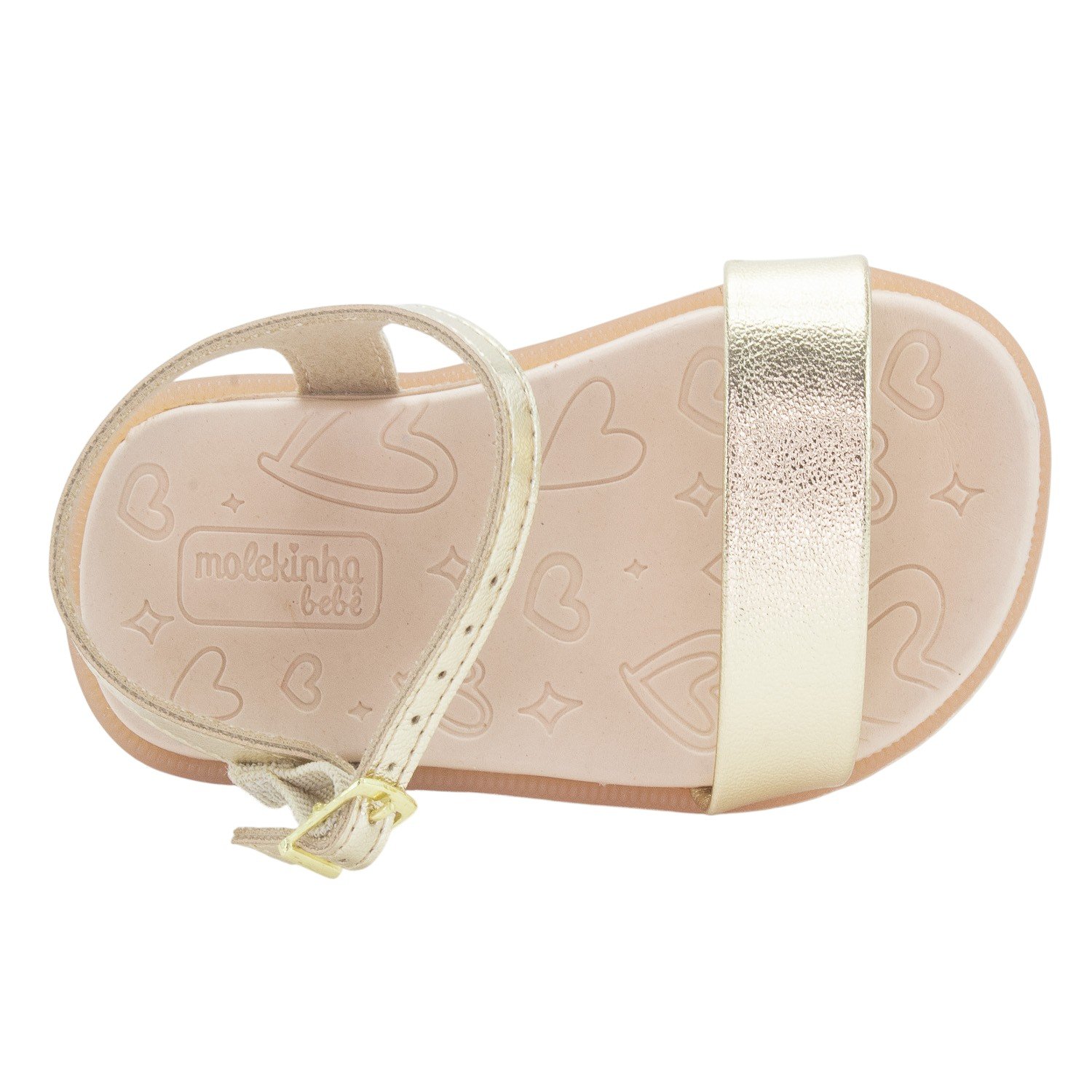 Sandália Infantil Menina Molekinha 2741.200 - Dourado Dourado 5