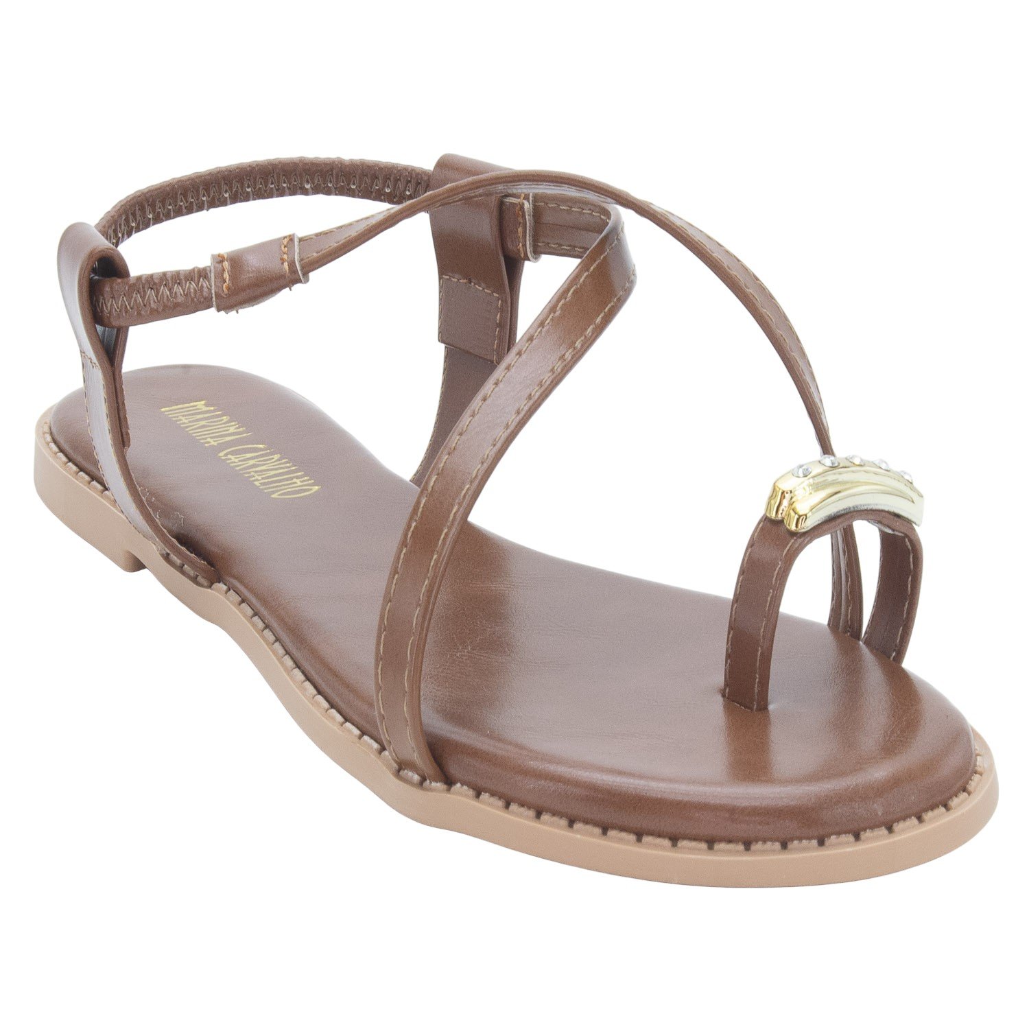 Sandália Feminina Marina Carvalho 1729 - Marrom Marrom 2