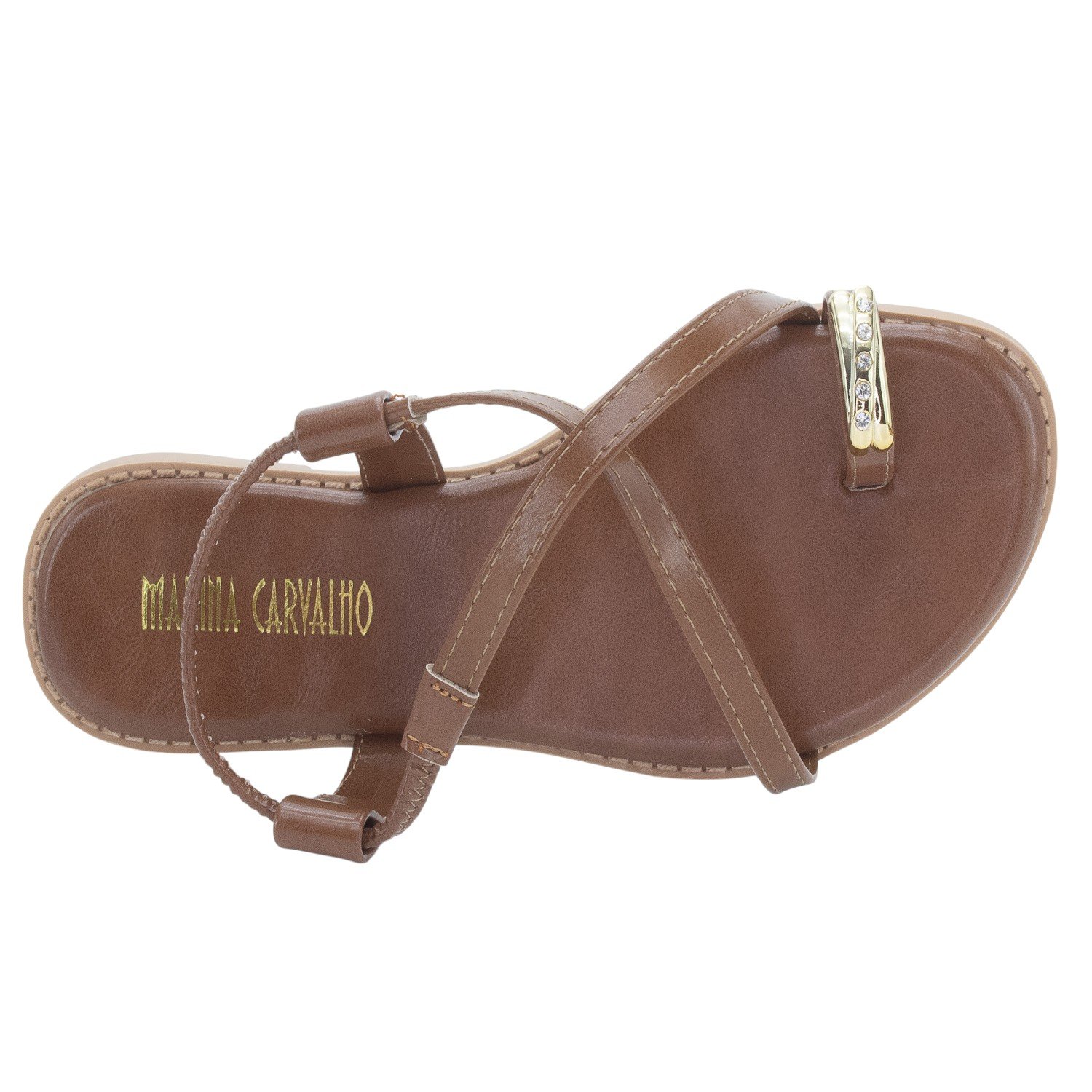 Sandália Feminina Marina Carvalho 1729 - Marrom Marrom 4
