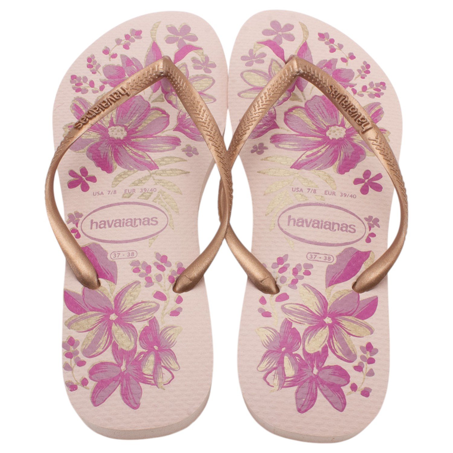Chinelo Feminino Havaianas Slim Organic - Rosa Dourado 3