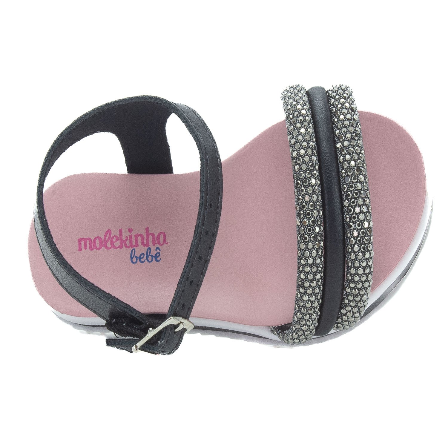 Sandália Infantil Menina Molekinha 2724.123 - Preto Preto 5