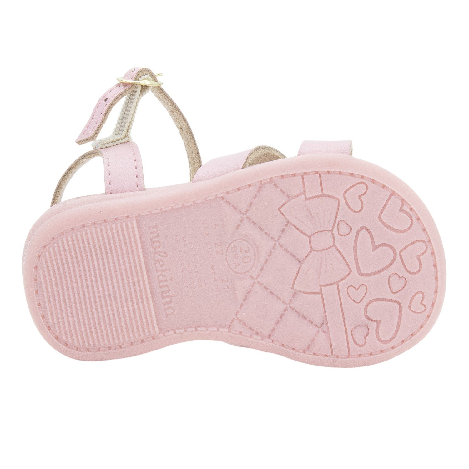 Sandália Infantil Menina Molekinha 2114.287 - Rosa Rosa 4