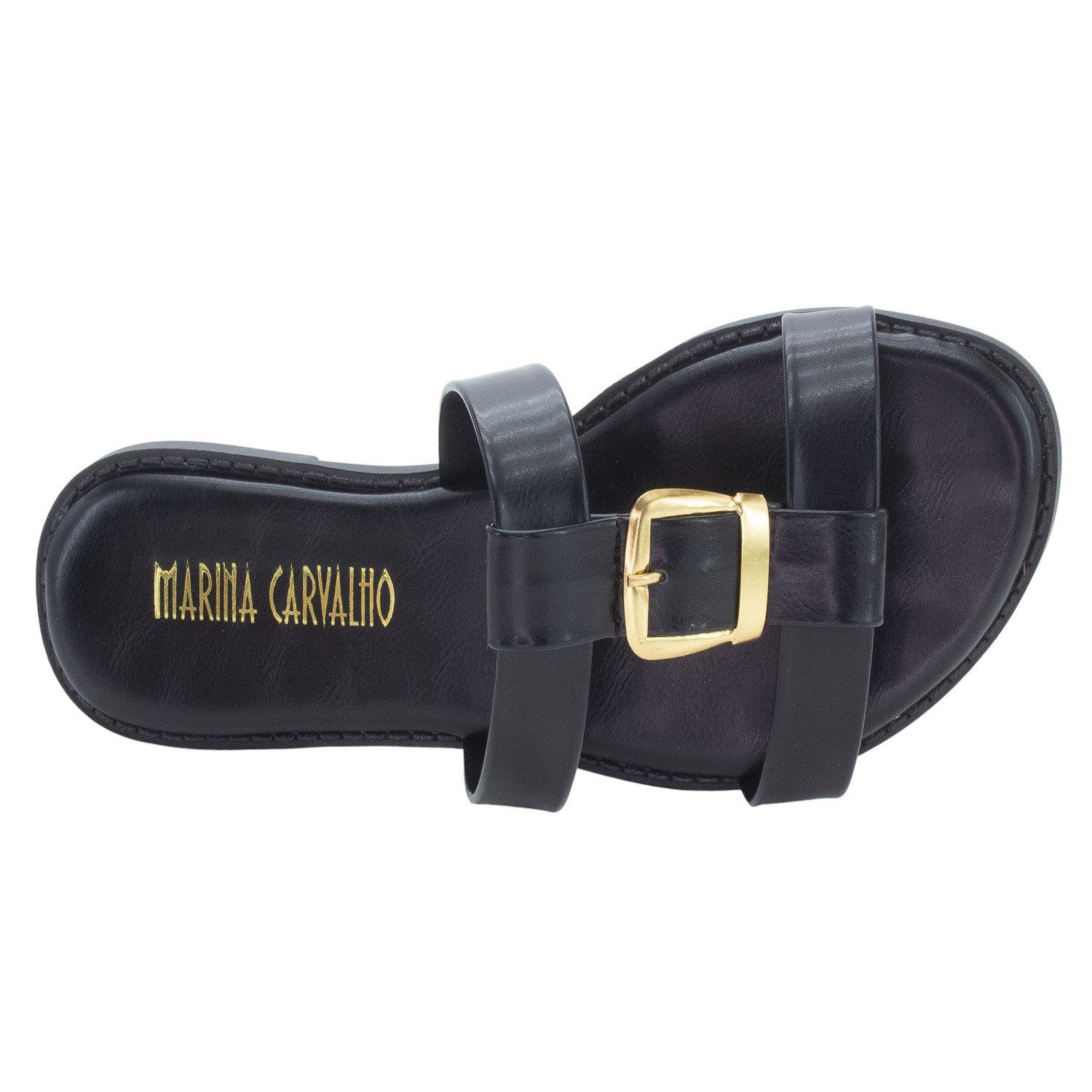Rasteira Feminina Marina Carvalho 1723 - Preto Preto 5