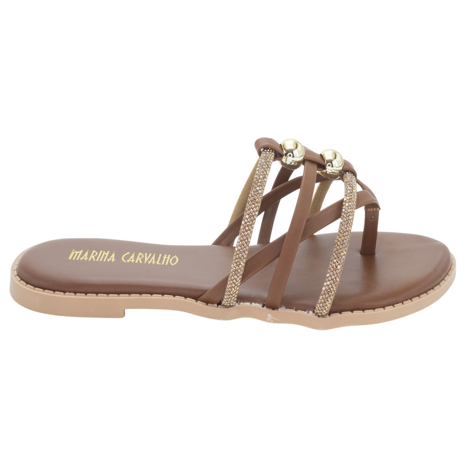 Rasteira Feminina Marina Carvalho 1704 - Marrom