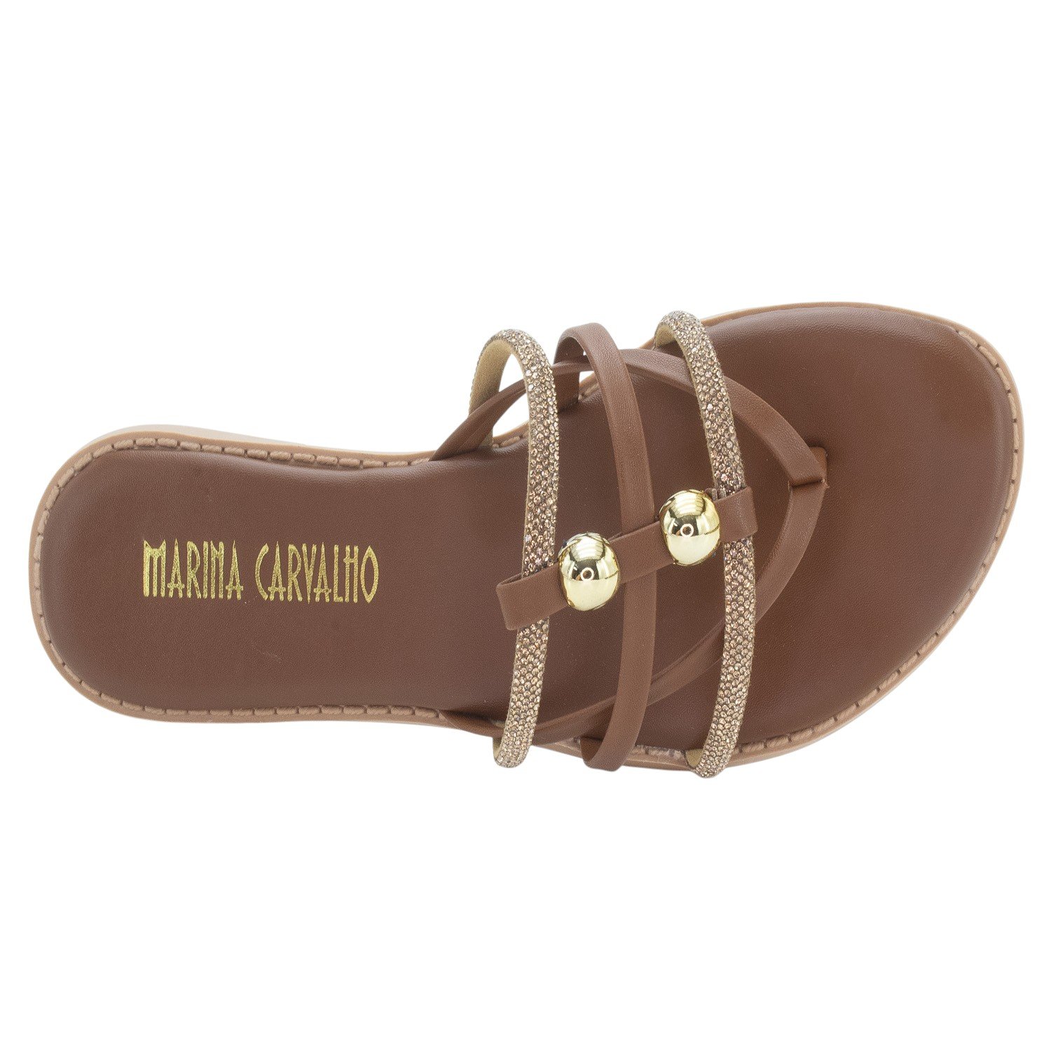 Rasteira Feminina Marina Carvalho 1704 - Marrom Marrom 5