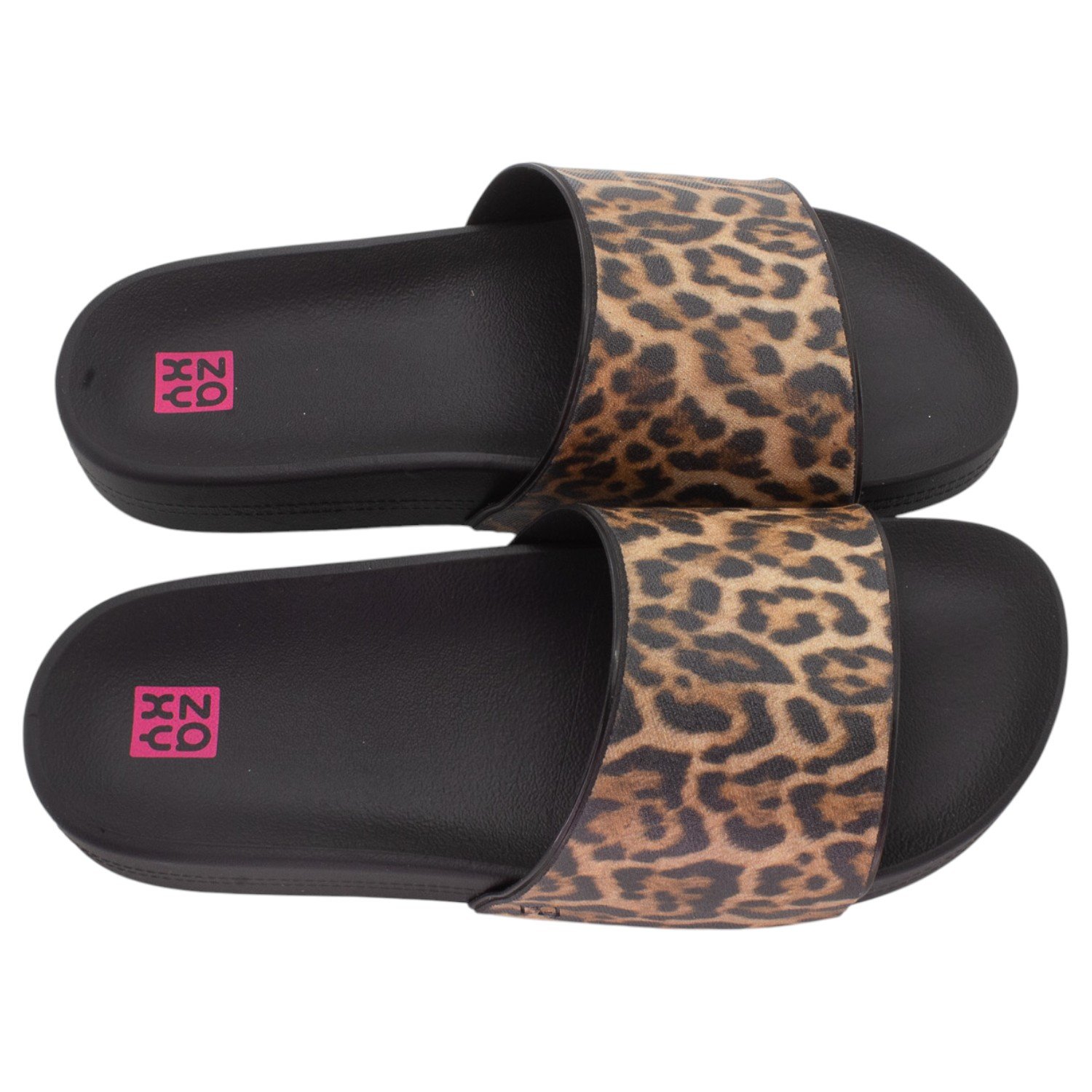 Chinelo Feminino Zaxy Snap New - Preto Animal Print 2
