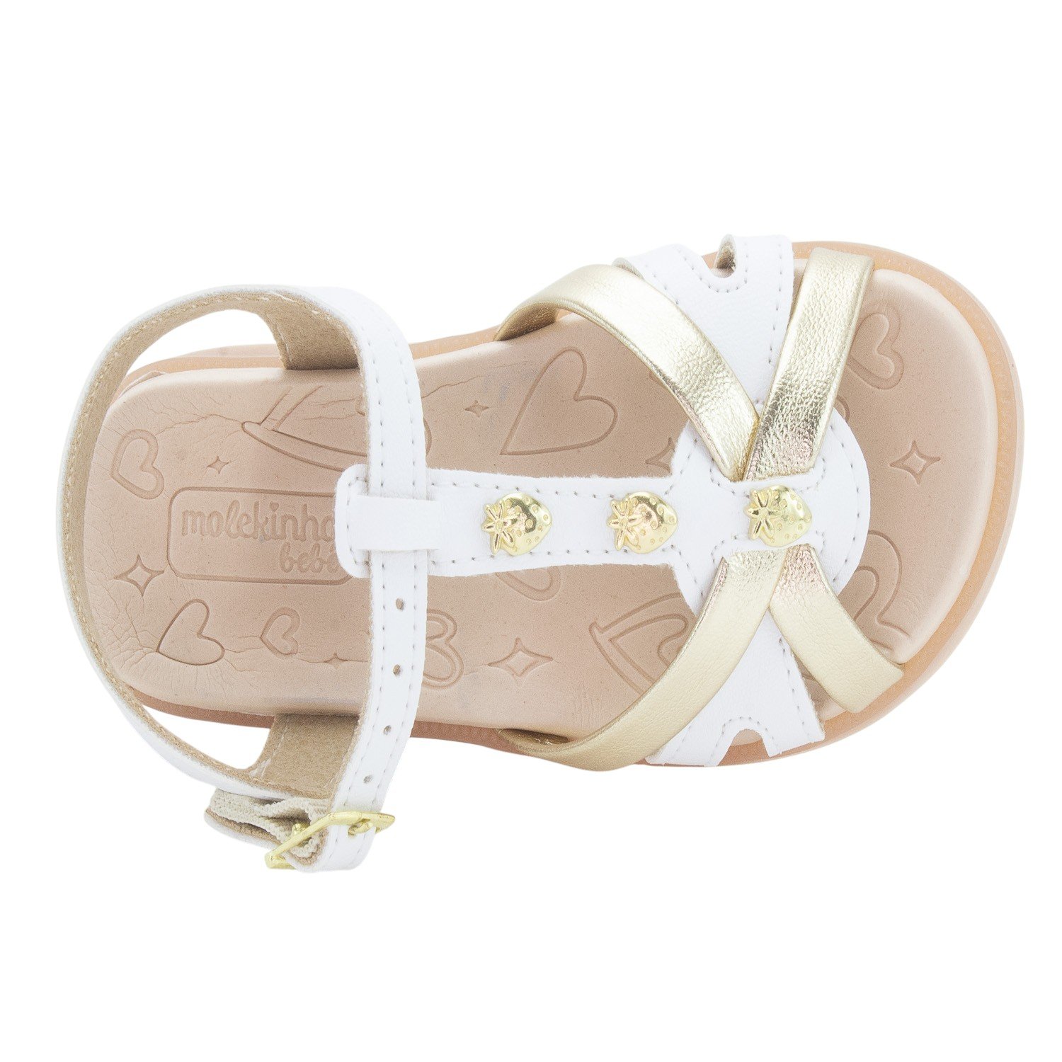 Sandália Infantil Menina Molekinha 2741.202 - Branco Branco 5