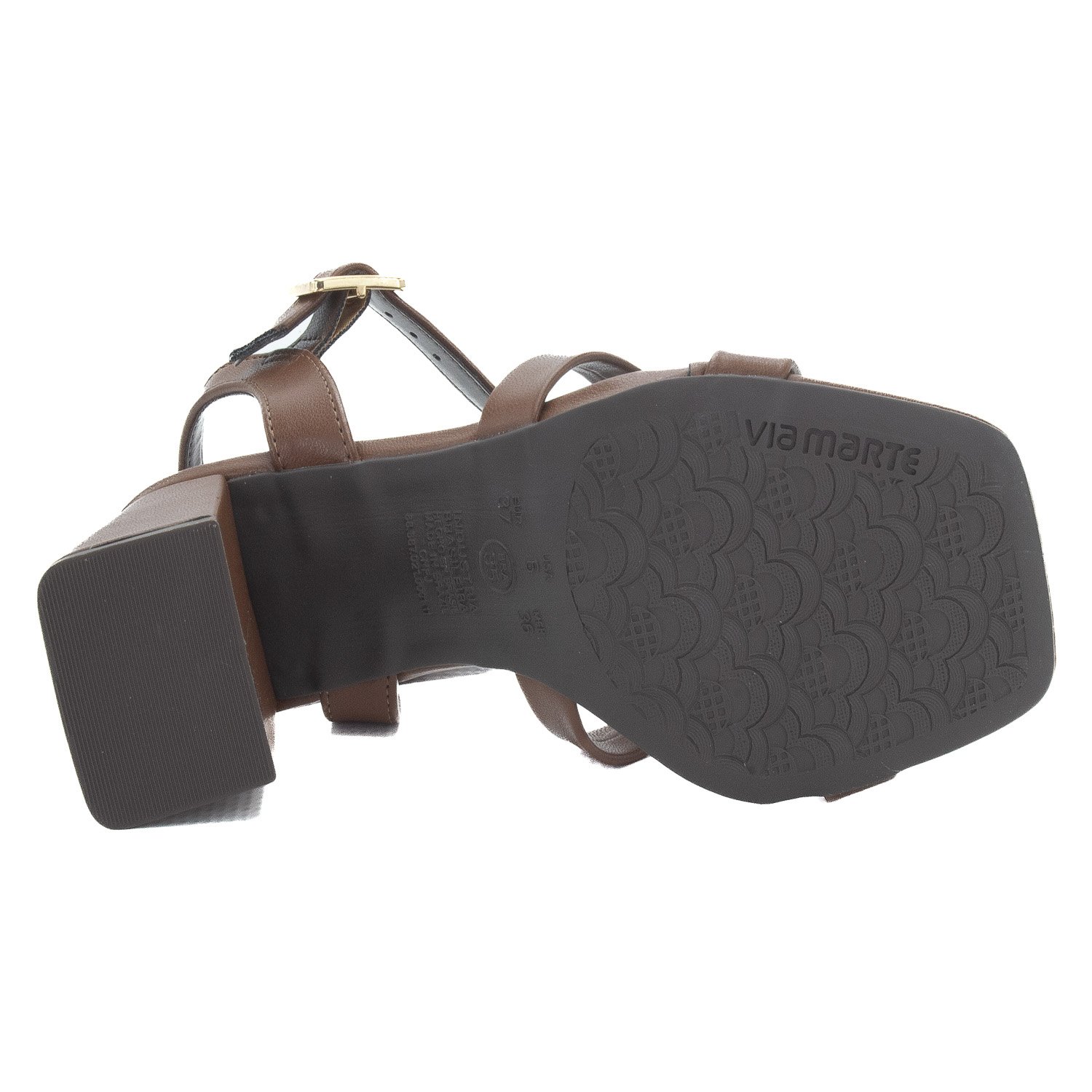 Sandália Feminina Via Marte 171-035-01 - Marrom Marrom 4