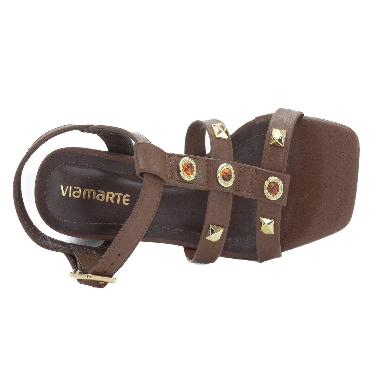 Sandália Feminina Via Marte 171-035-01 - Marrom Marrom 5