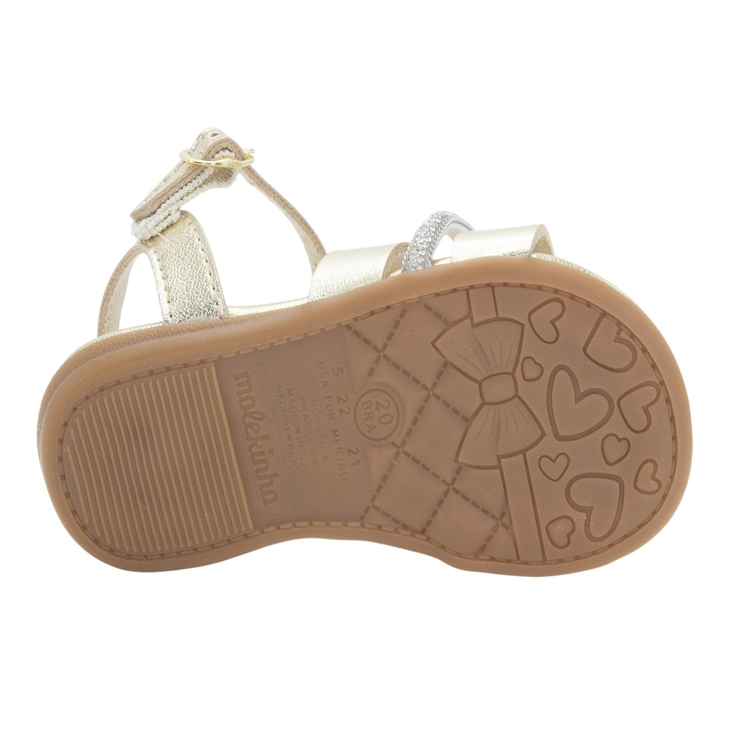 Sandália Infantil Menina Molekinha 2114.285 - Dourado Dourado 4