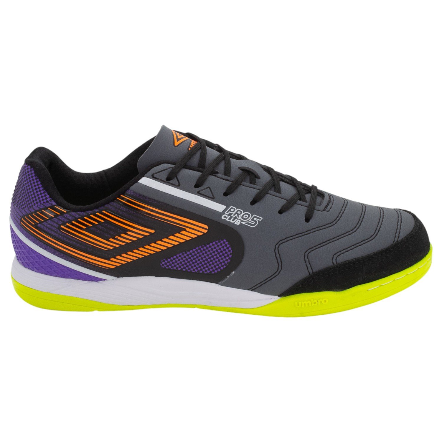 Chuteira Futsal Masculina Umbro Pro 5 Bump Club - Cinza