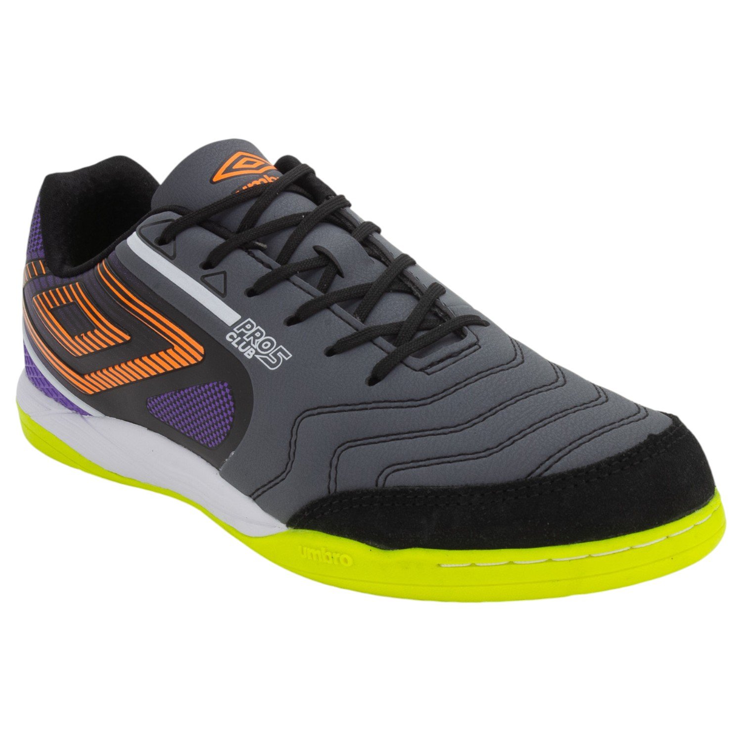 Chuteira Futsal Masculina Umbro Pro 5 Bump Club - Cinza Cinza 2